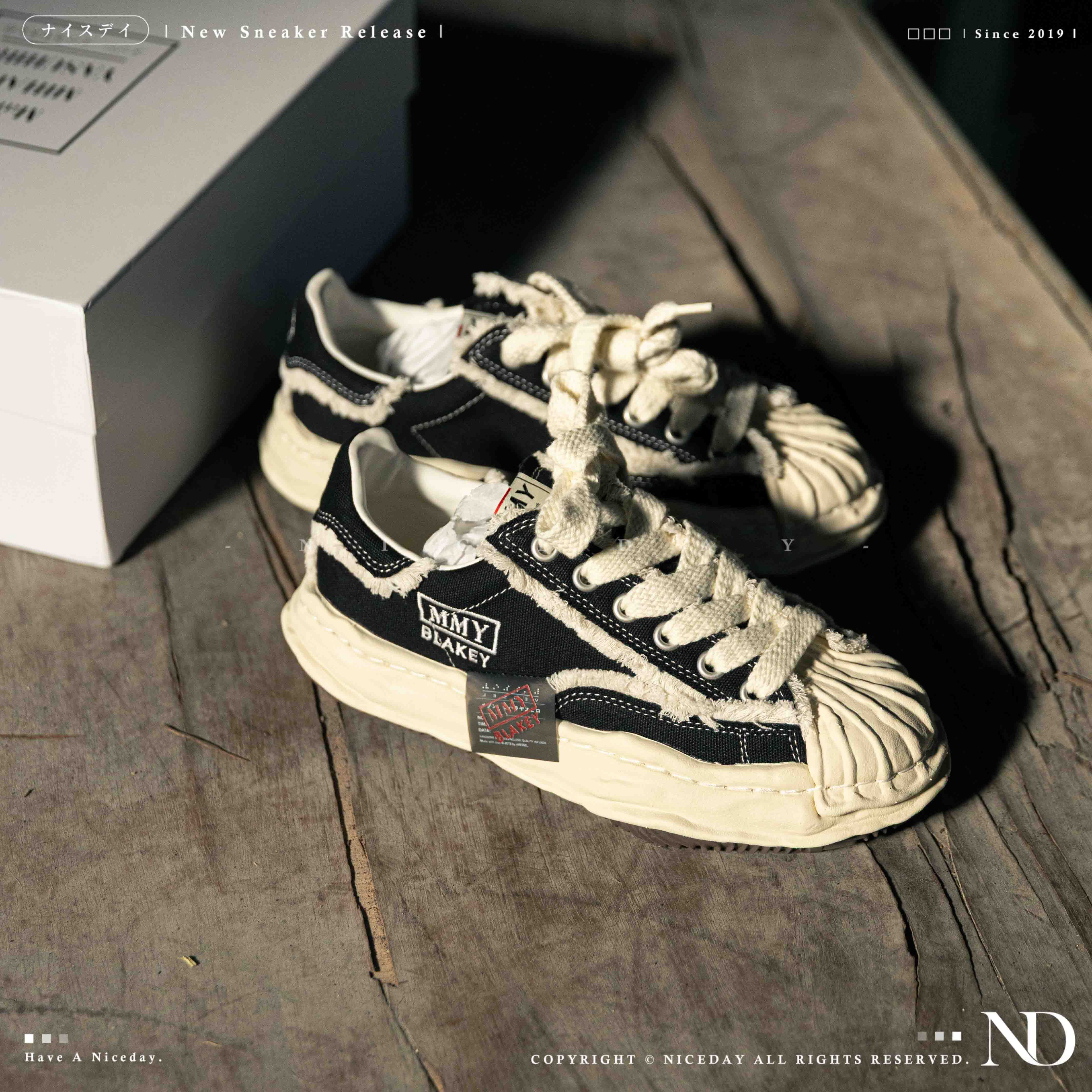 NICEDAY 代購 xVESSEL x MMY三原康裕 BLAKEY 聯名 溶解鞋 硫化鞋 吳建豪 黑白