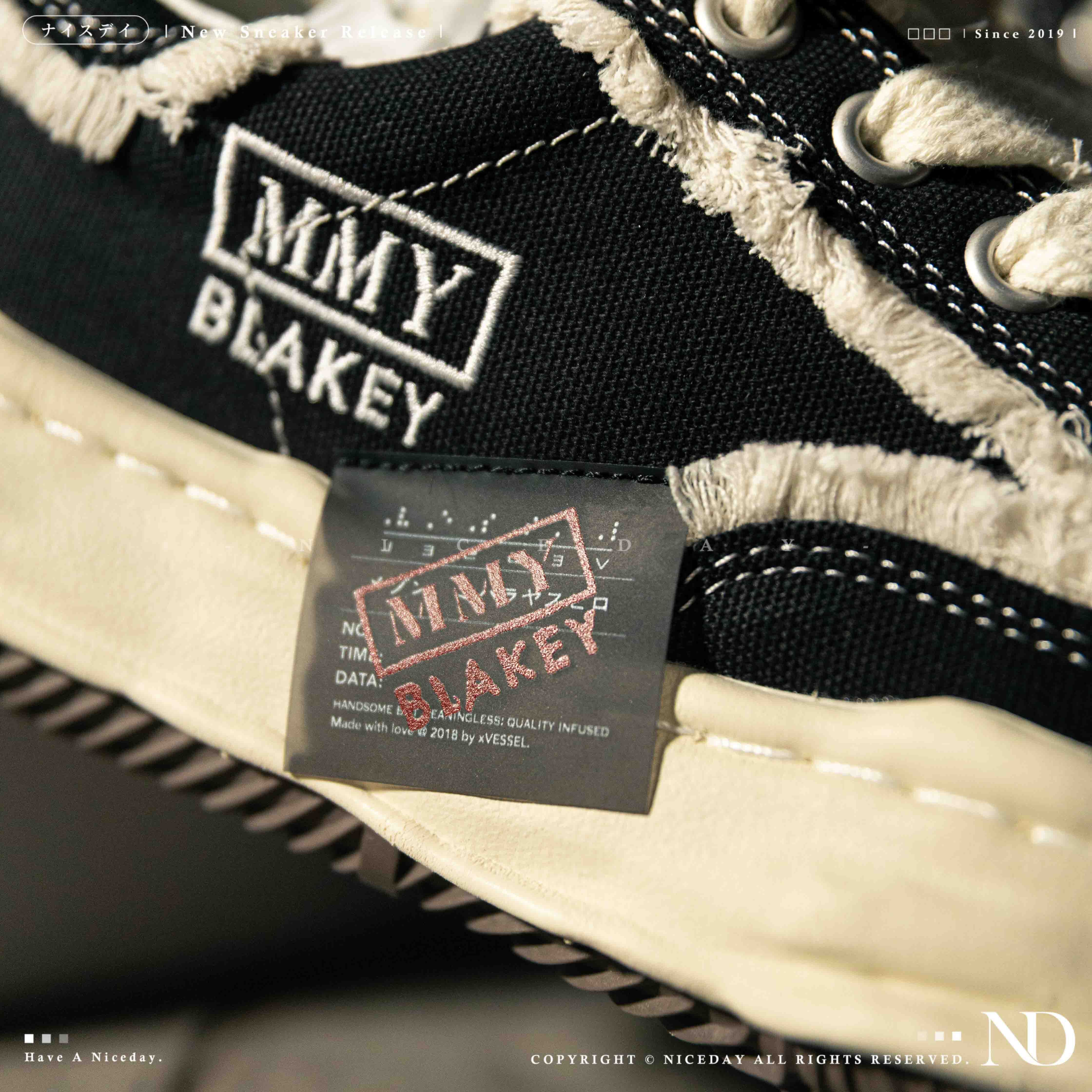 NICEDAY 代購 xVESSEL x MMY三原康裕 BLAKEY 聯名 溶解鞋 硫化鞋 吳建豪 黑白