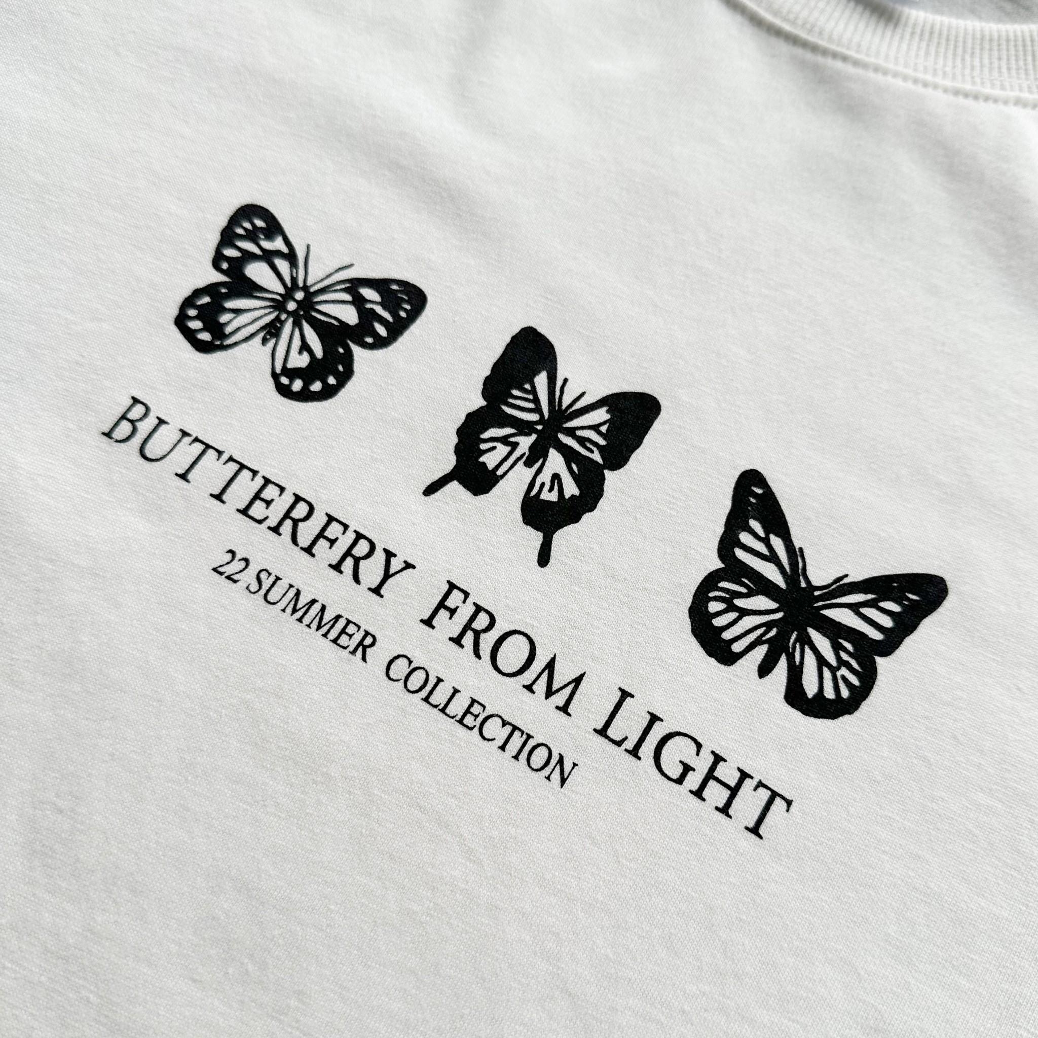 韓國短袖 BUTTERFRY FROM LIGHT 蝴蝶印花短T 80564