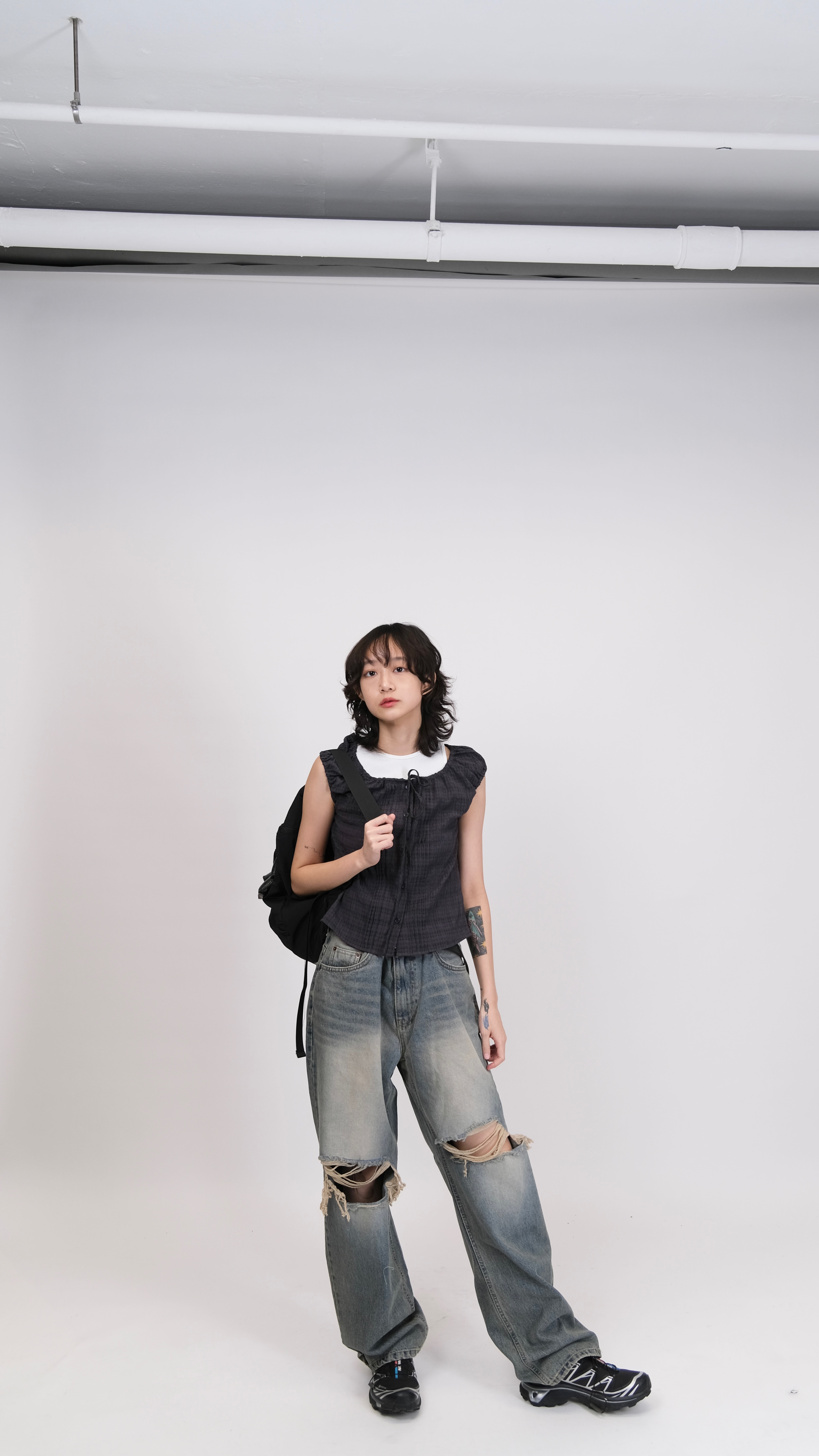 有2XL隨性小破爛牛仔褲