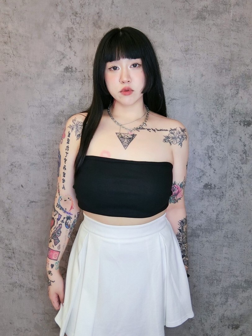 彈力繩交叉美背平口抹胸