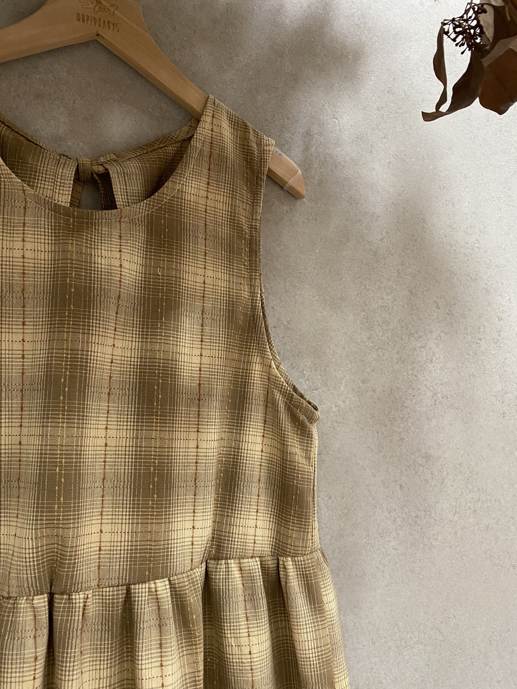 卡其細雨 媽咪綁帶開襟長罩衫