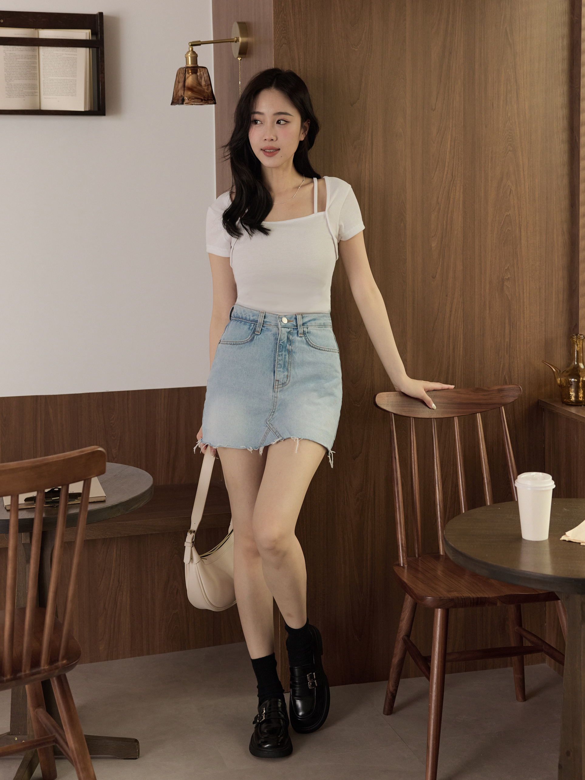 小性感不規則開衩上衣