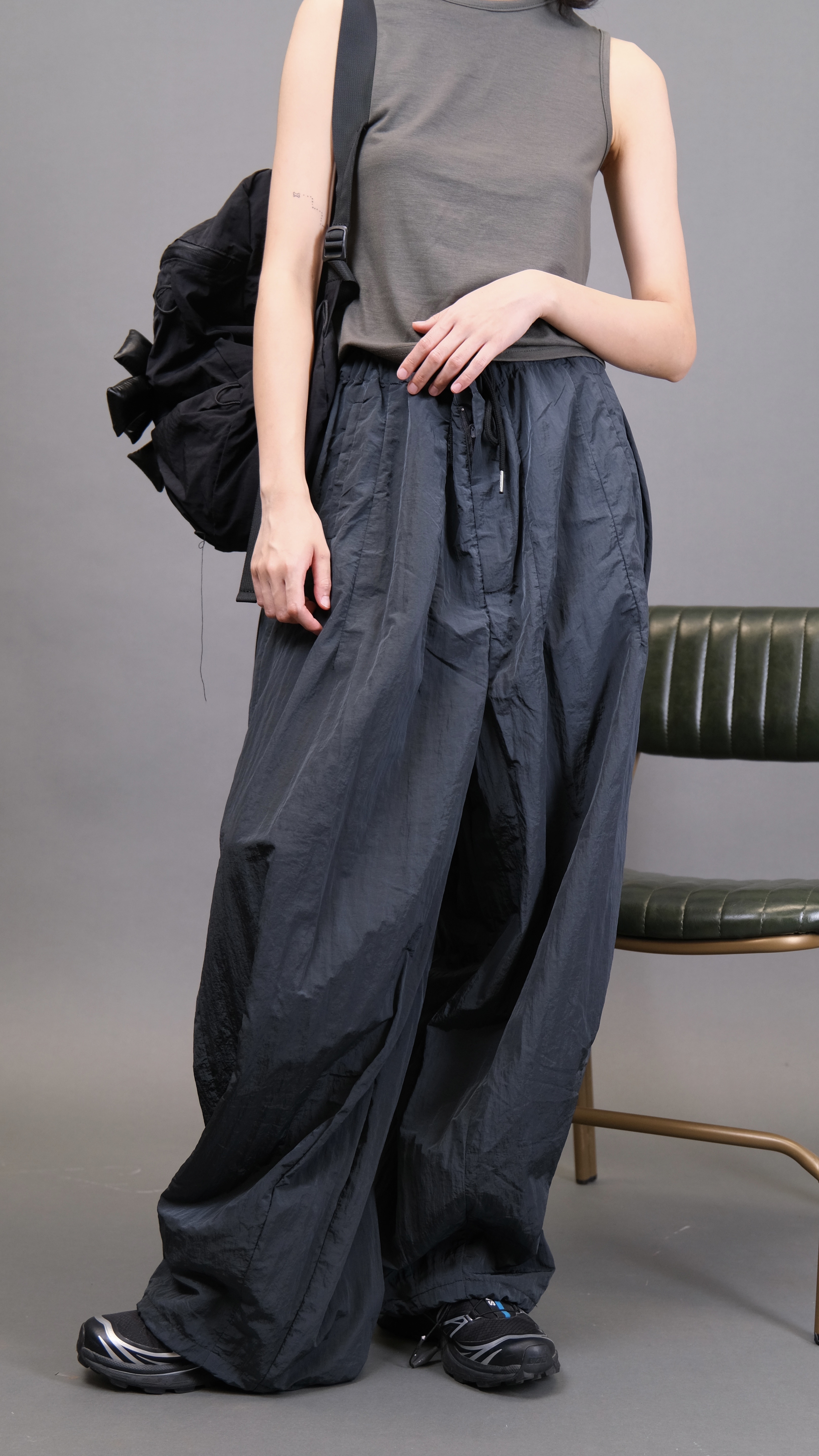 反光索索料寬鬆worker pants
