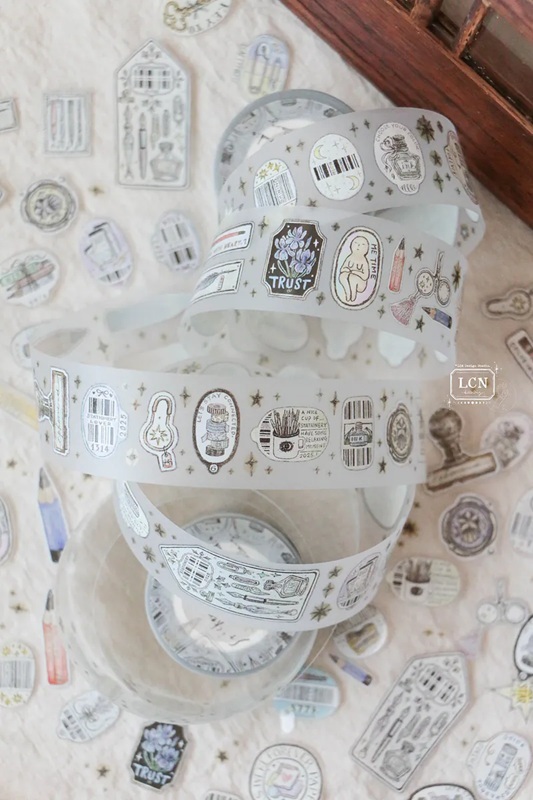 吉 LCN．貼紙俱樂部-文具 3cm霧面PET/和紙膠帶 <整捲/分裝>