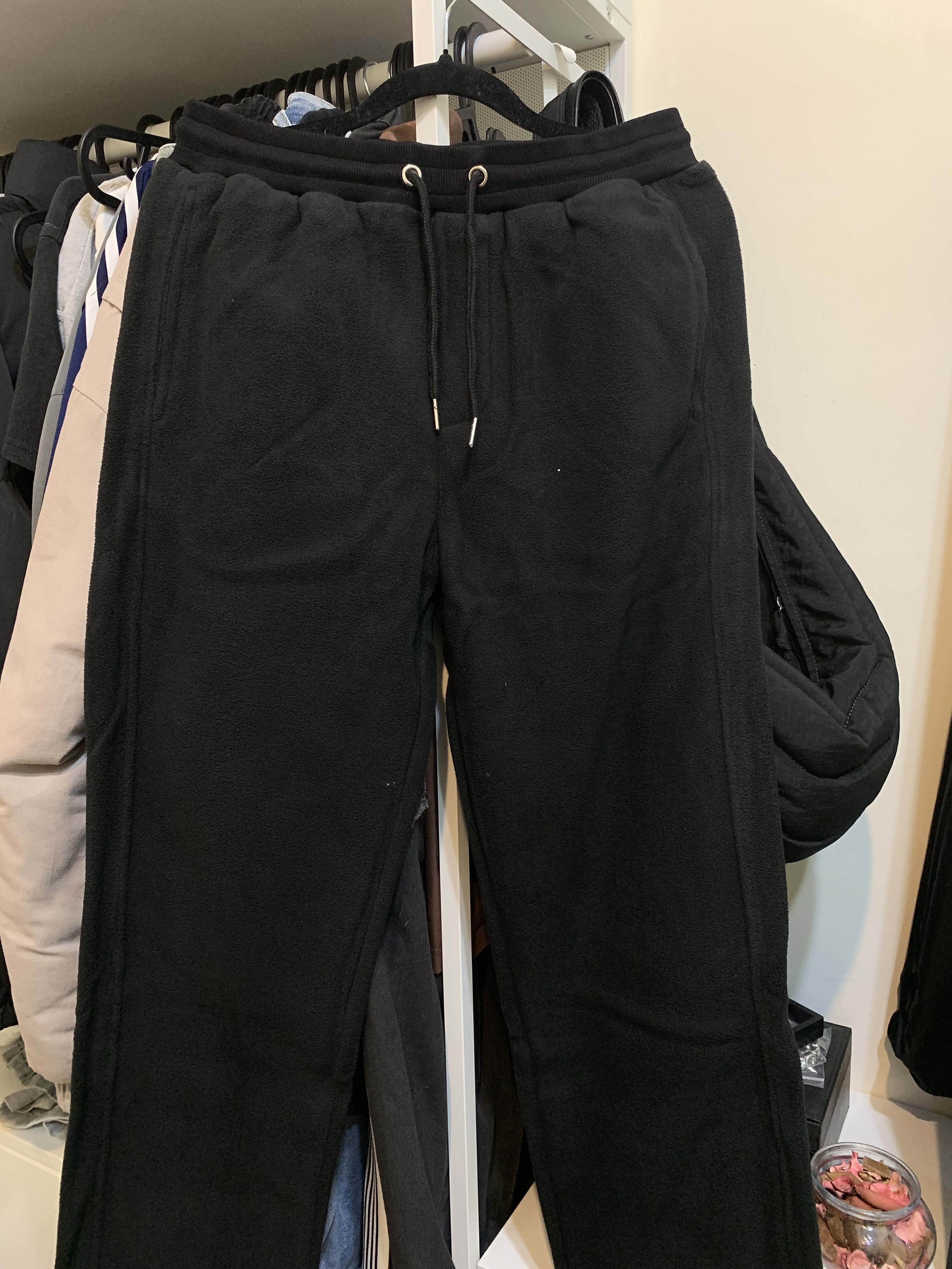 搖粒絨 縮口 棉長褲