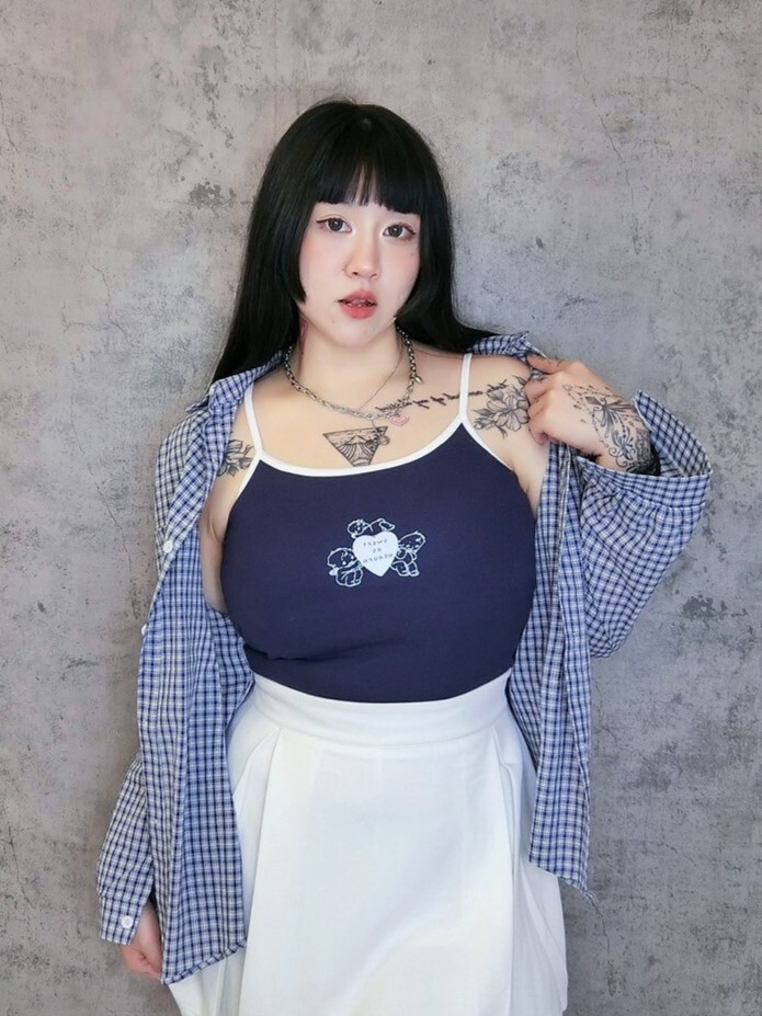 撞色邊小天使愛心背心