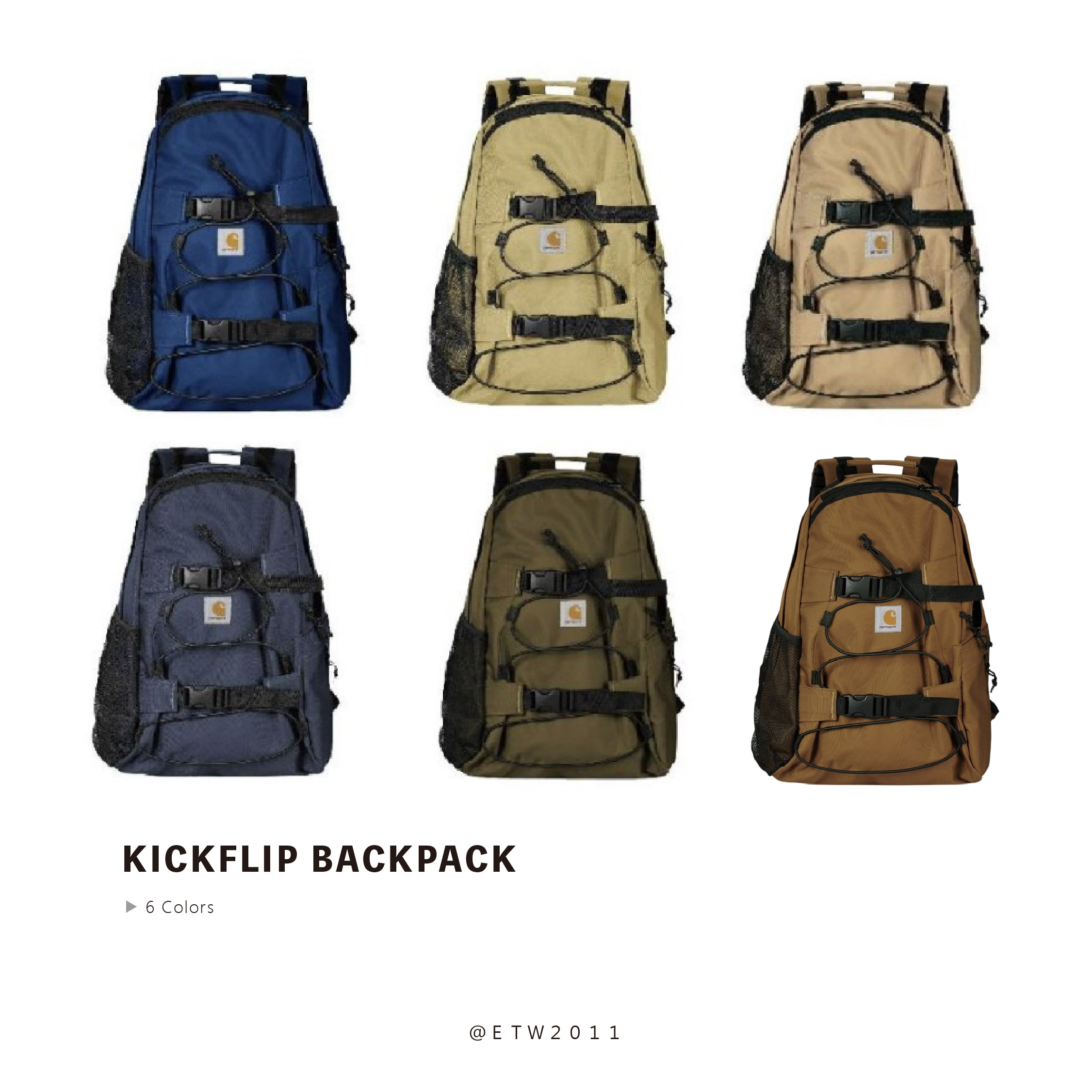 ☆ETW☆【EASY TO WEAR】歐版 CARHARTT WIP Kickflip Back pack 迷彩 土黃 後背包 現貨