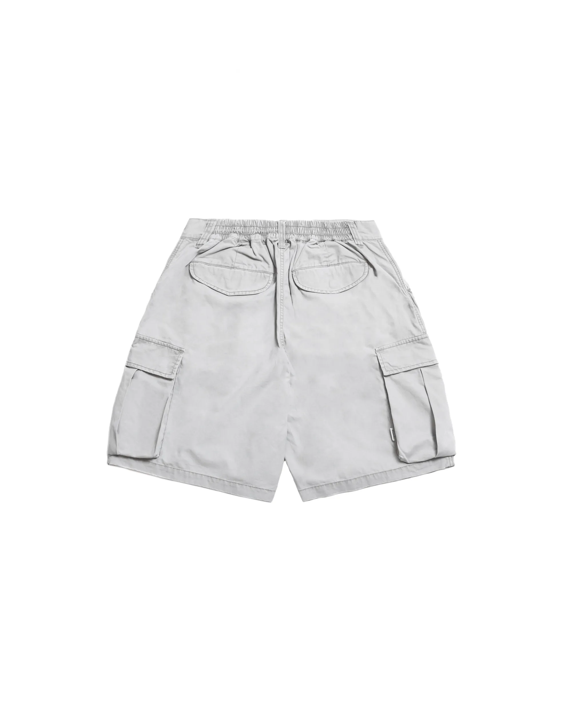 PERSEVERE WASHED DOUBLE-PLEATED CARGO SHORTS - OFF-WHITE