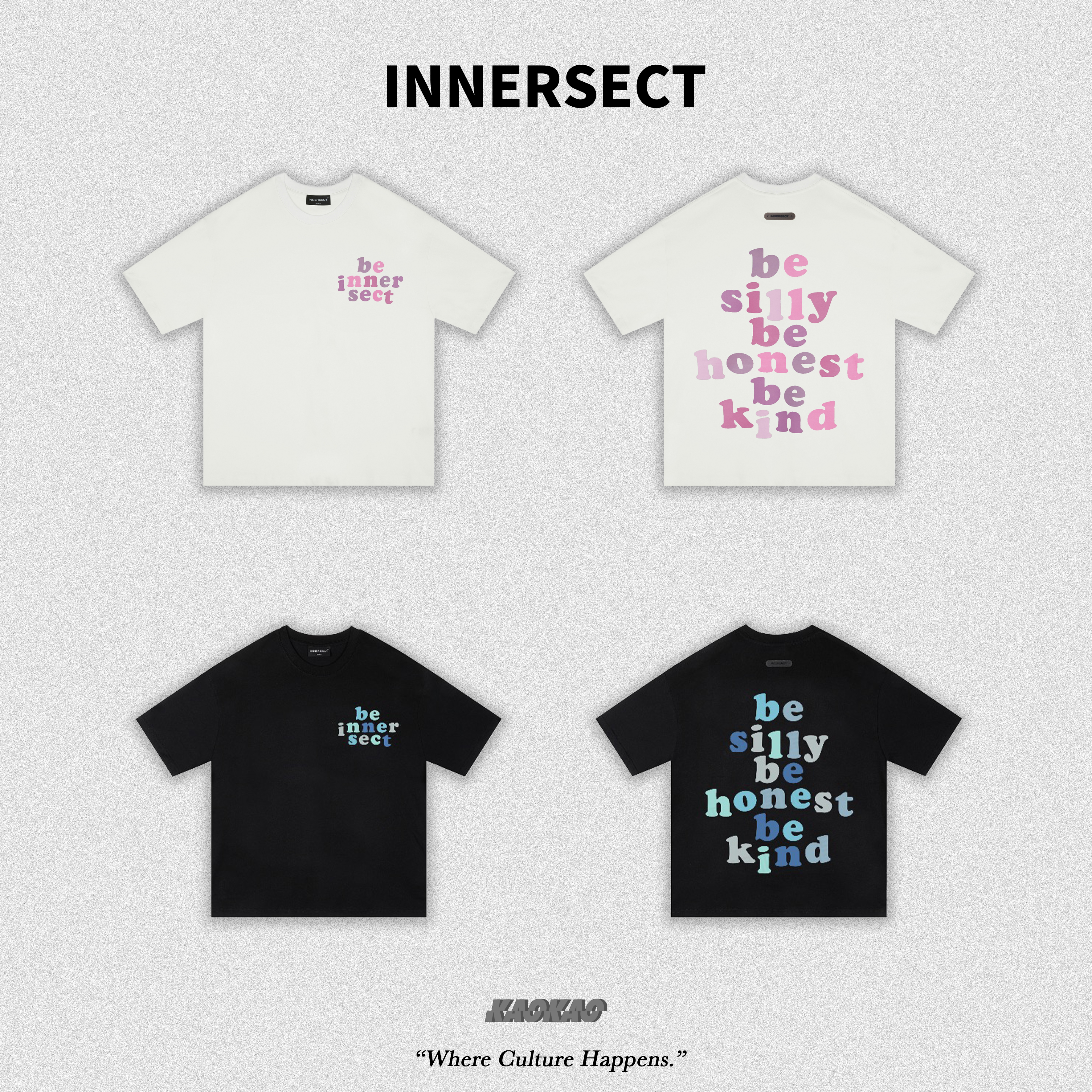 INNERSECT 三生萬物 做inn漸層字母 印花短T INN25SSTTE597