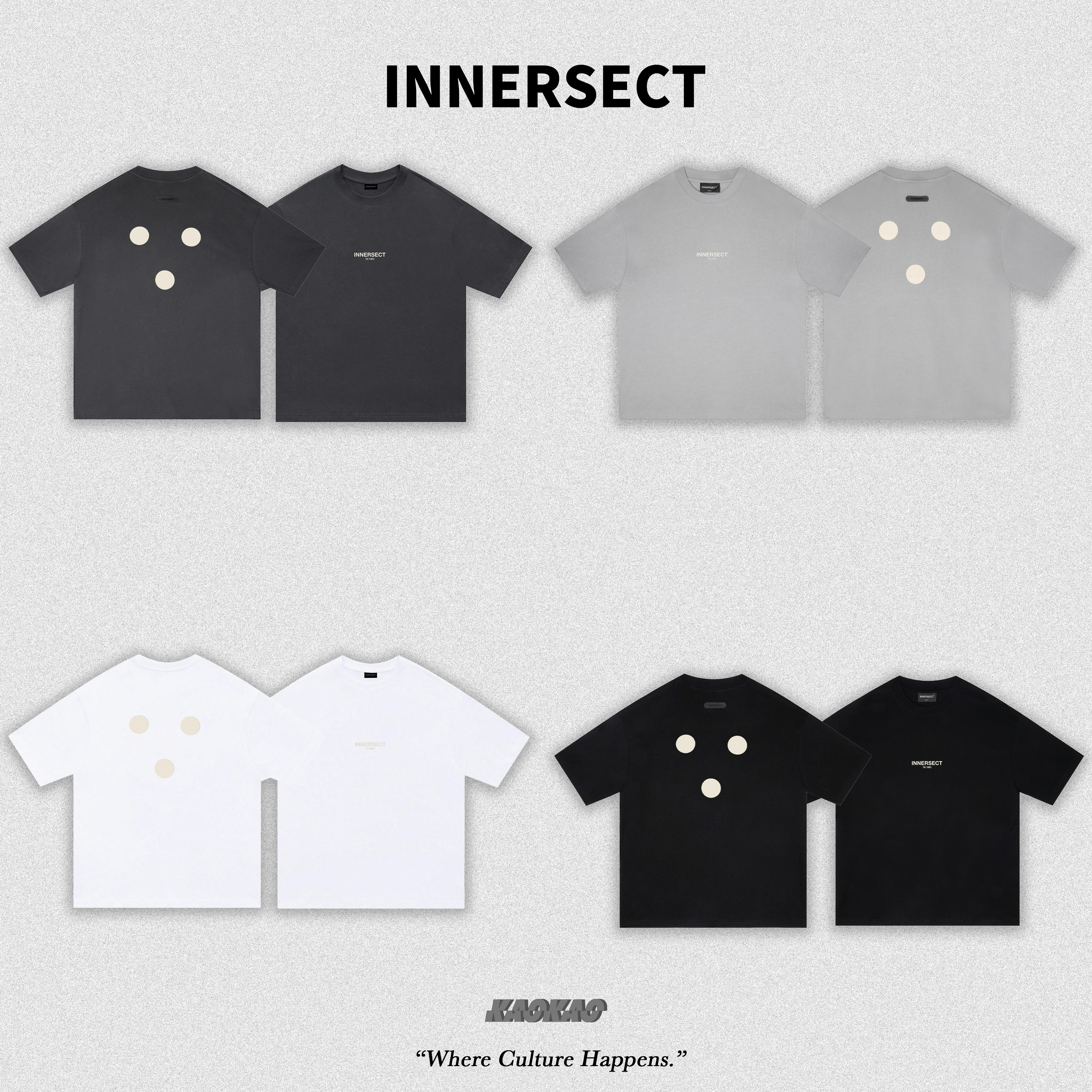 INNERSECT 三生萬物 前小後三點 印花短T INN24SSTTE019