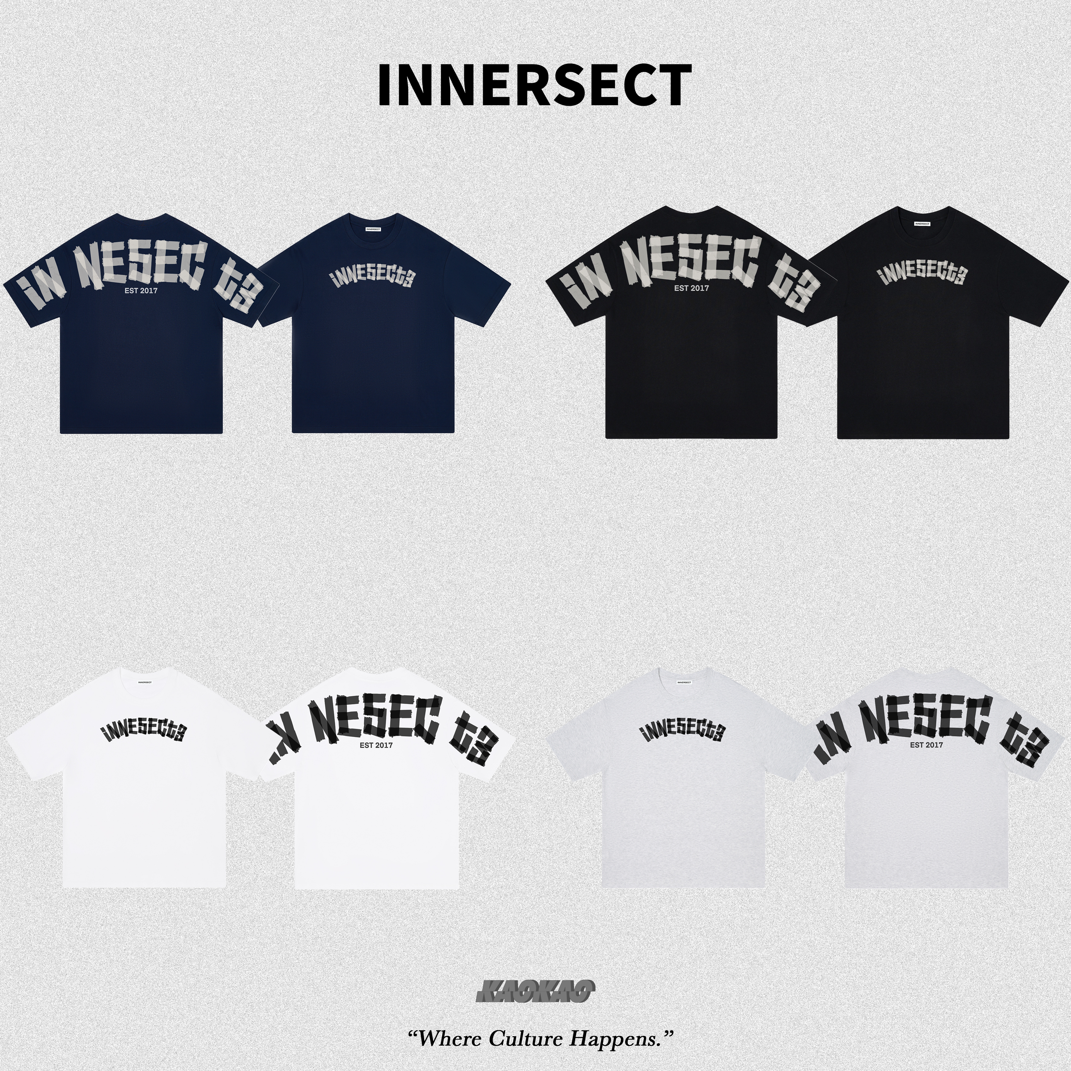 INNERSECT 三生萬物 油漆字體 印花短T INA25SSTTEZ082