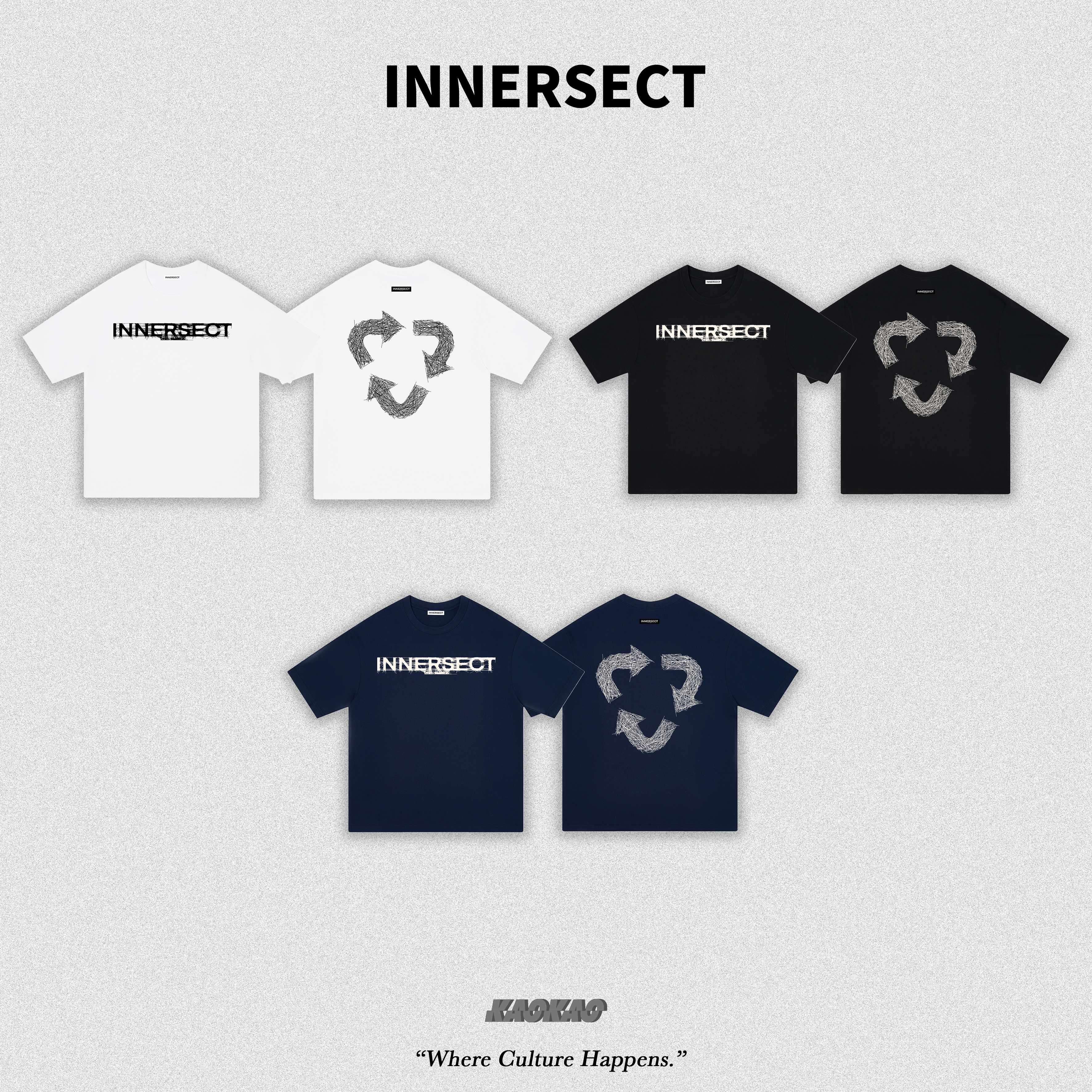 INNERSECT 三生萬物 塗鴉循環 印花短T INA25SSTTEZ073