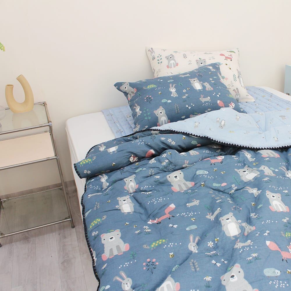 KQ4311 熊兔繽紛樂 (莫代爾) *春夏薄款被*