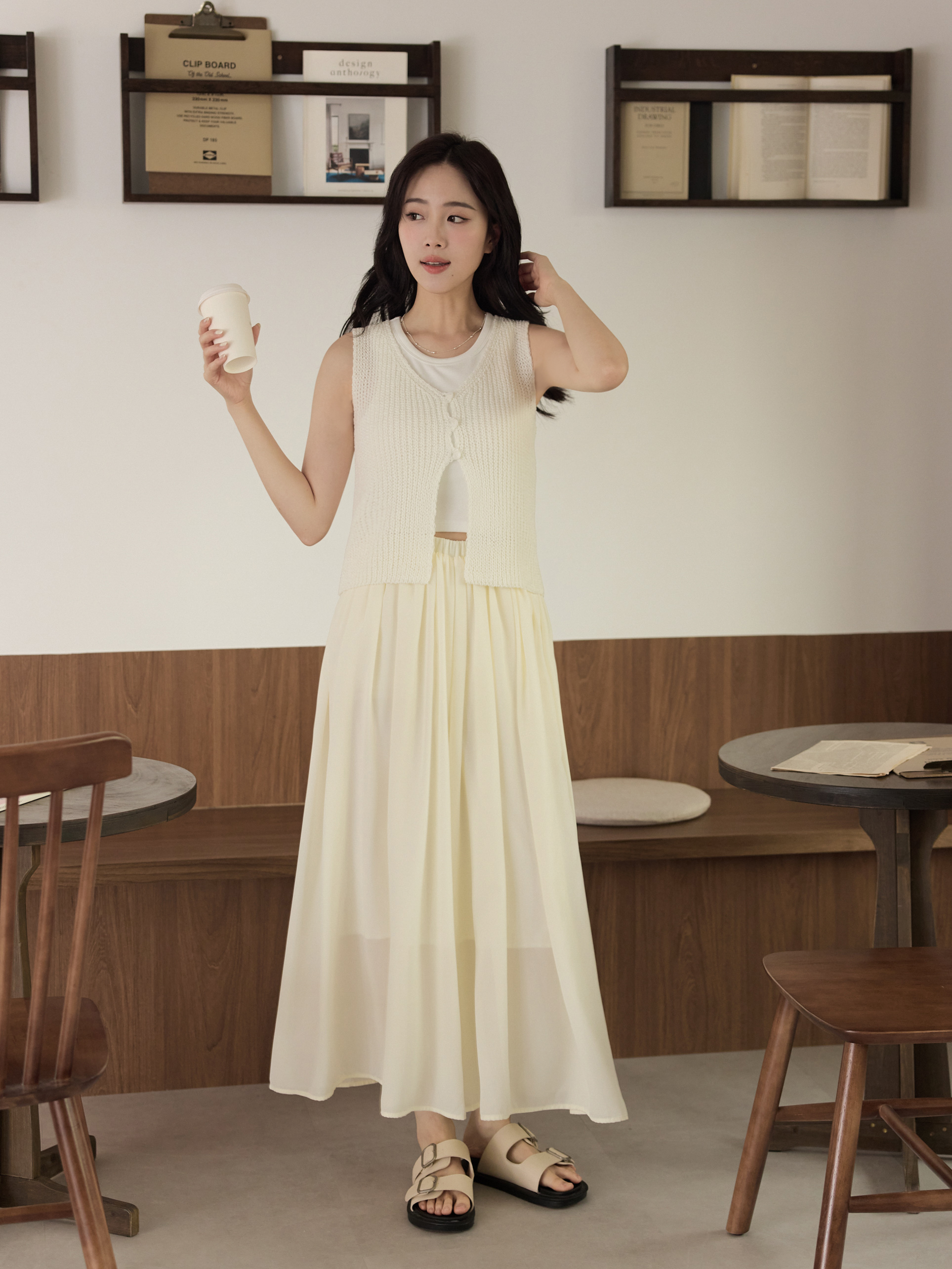 輕柔飄逸顯瘦雪紡褲裙