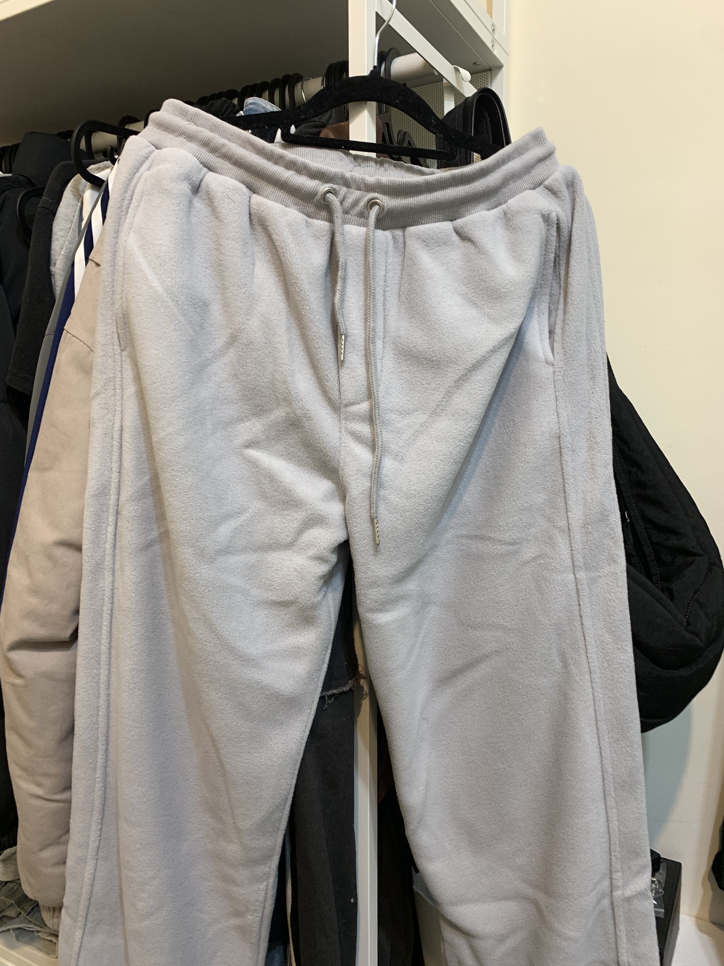 搖粒絨 縮口 棉長褲