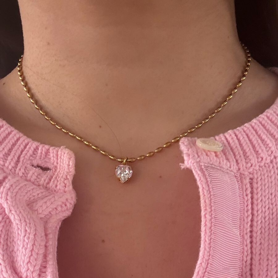 1MY0520-303 MAYOL 希臘全人手製飾品 Heart Necklace Gold (A-EU-E)