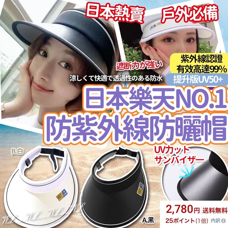 日本樂天 No.1 防紫外線防曬UV帽