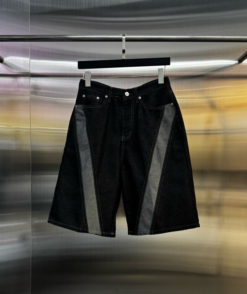 拼色牛仔短褲 Hashtag-042P