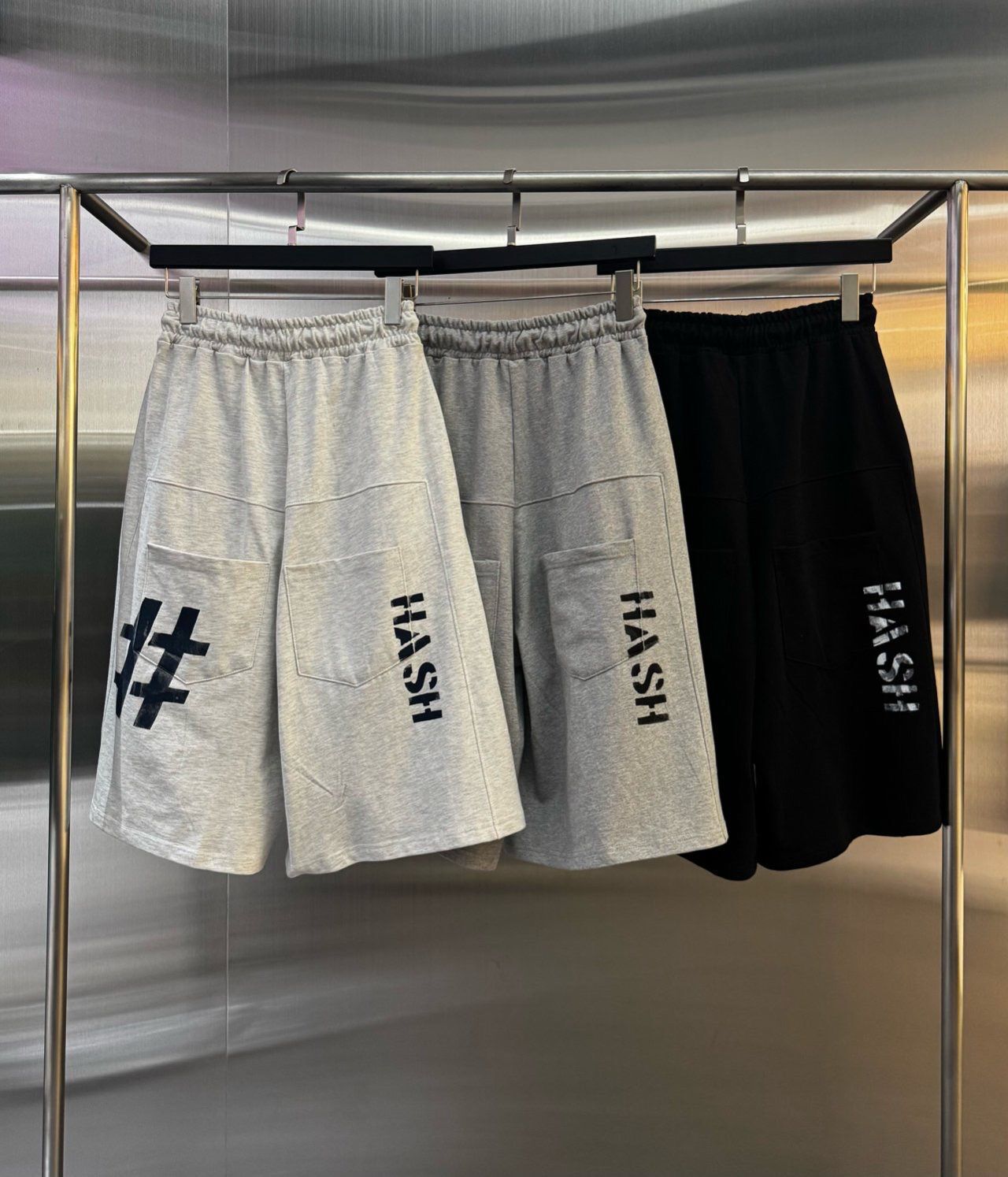 洗水英文字短褲 Hashtag-046P