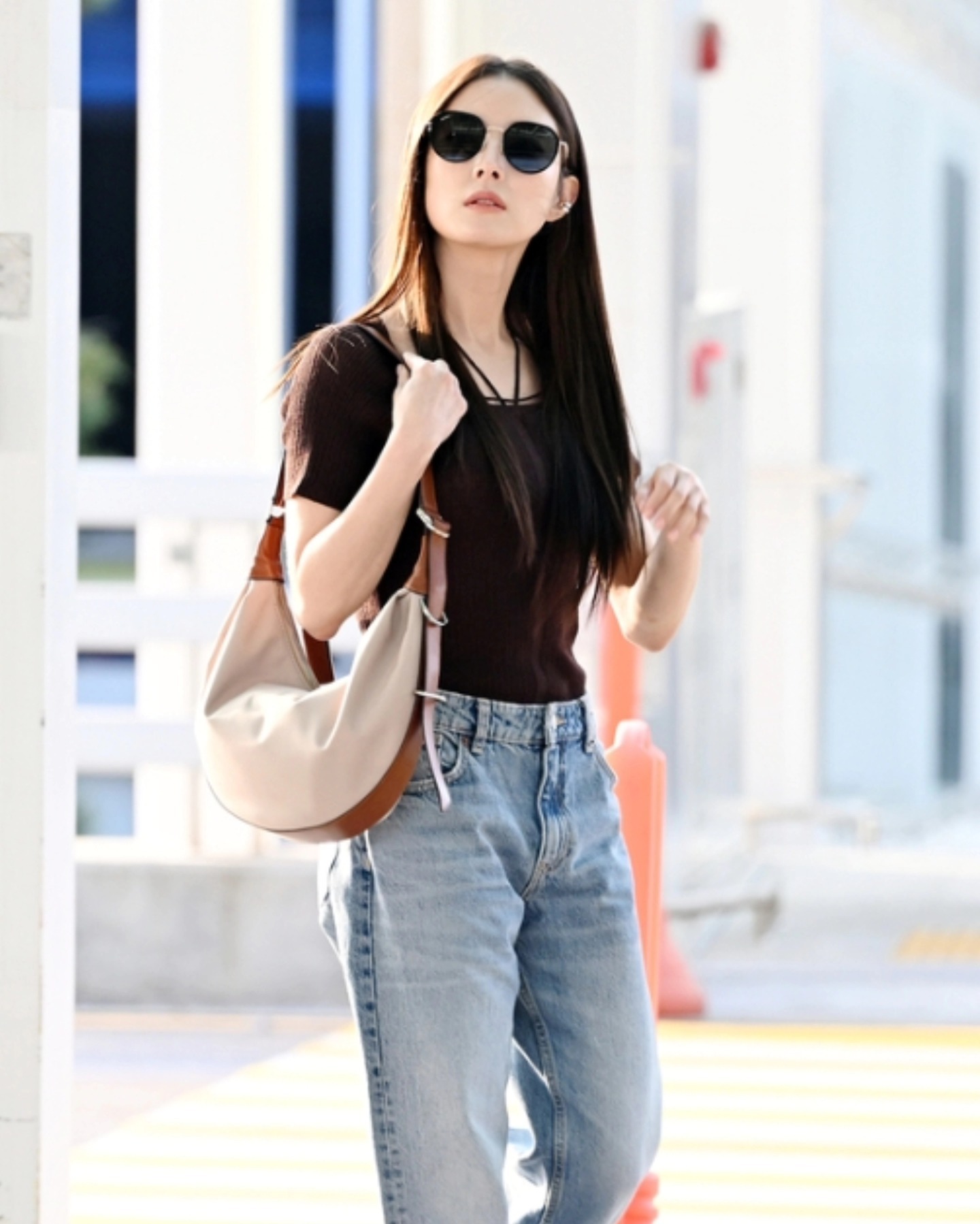 [JOY GRYSON] June Hobo Bag Medium Nylon 税込 韓国ドラマ JOY GRYSON] June Hobo Bag Medium Nylon 税込 韓国ドラマ (JOY