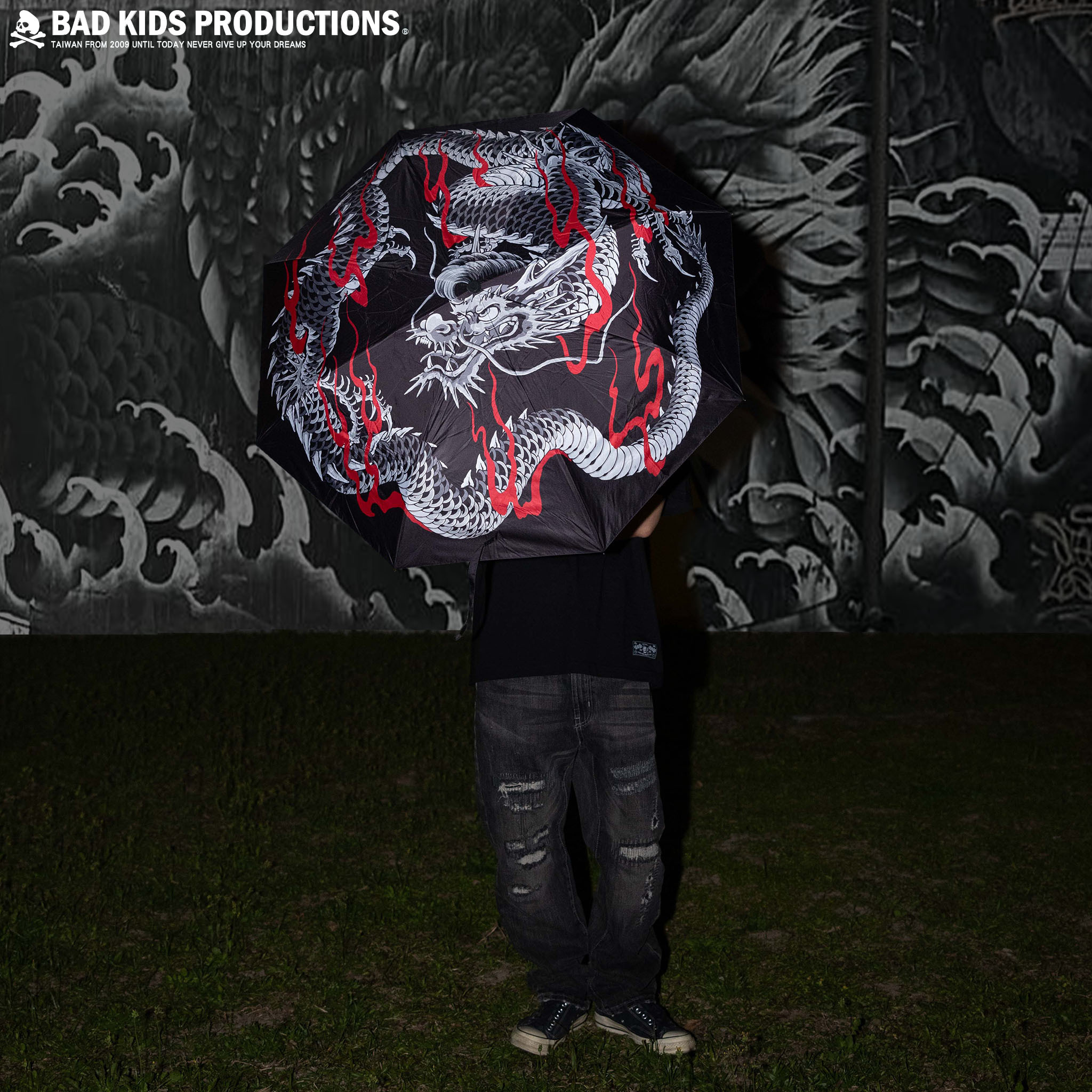 BAD KIDS 惡童 25S/S Rolling dragon Umbrella (8骨21寸自動摺疊傘)