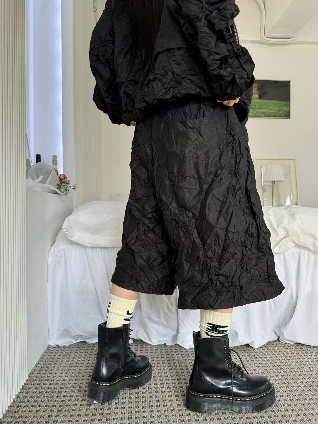 淨色皺布短褲 Seeot-031P