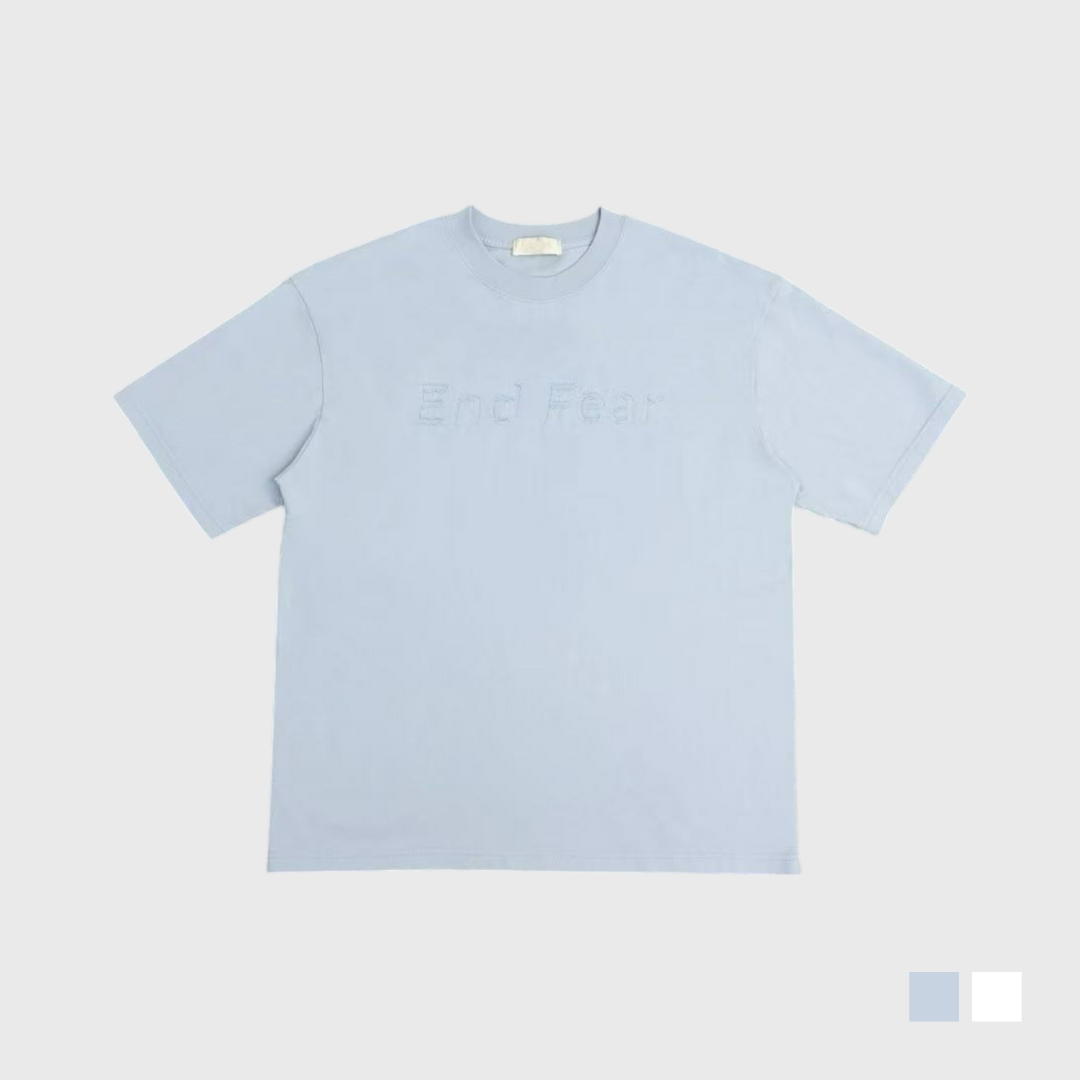 End Fear簍空貼布繡短T