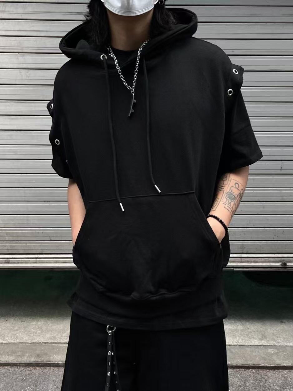 淨色連帽短袖Tee Seeot-049V