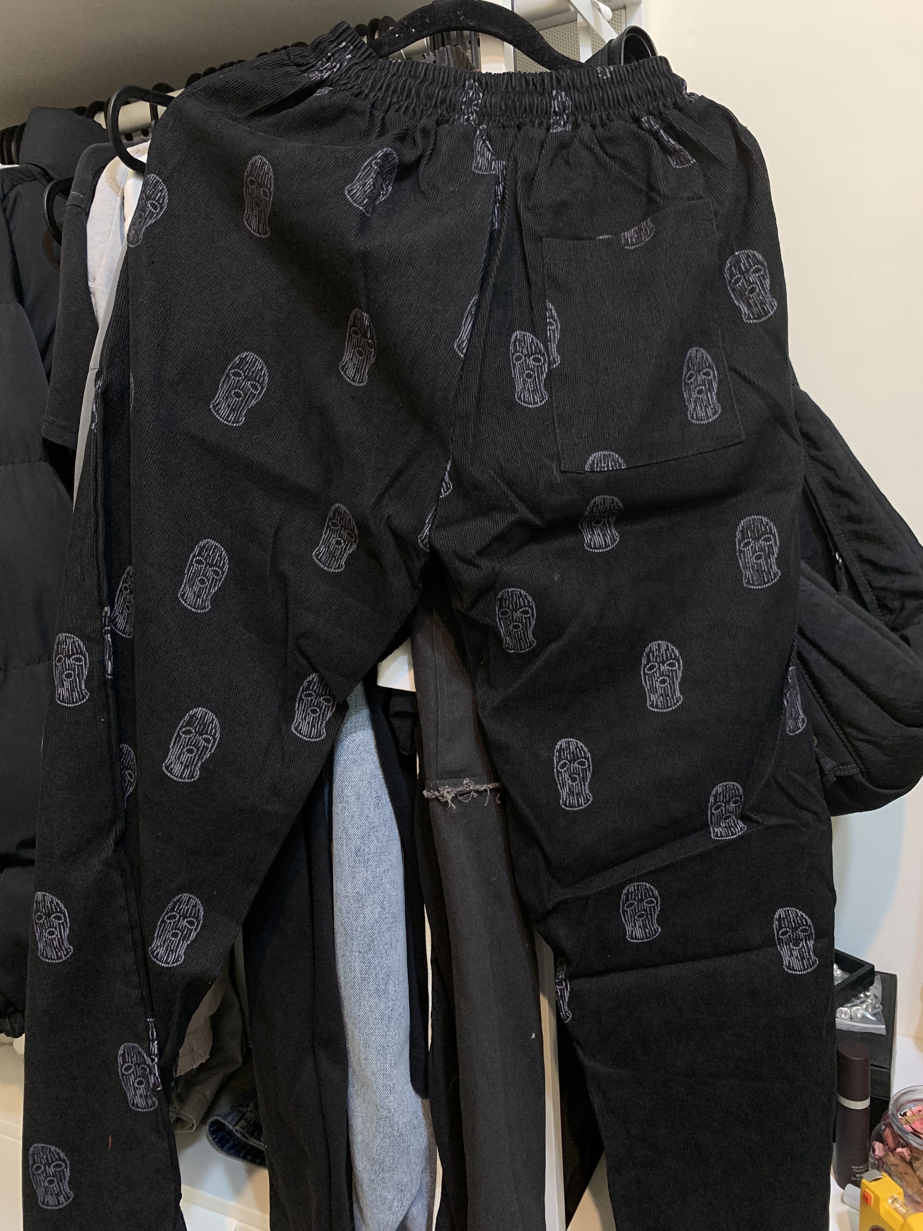 美式 頭套 直筒 條紋肌理 長褲