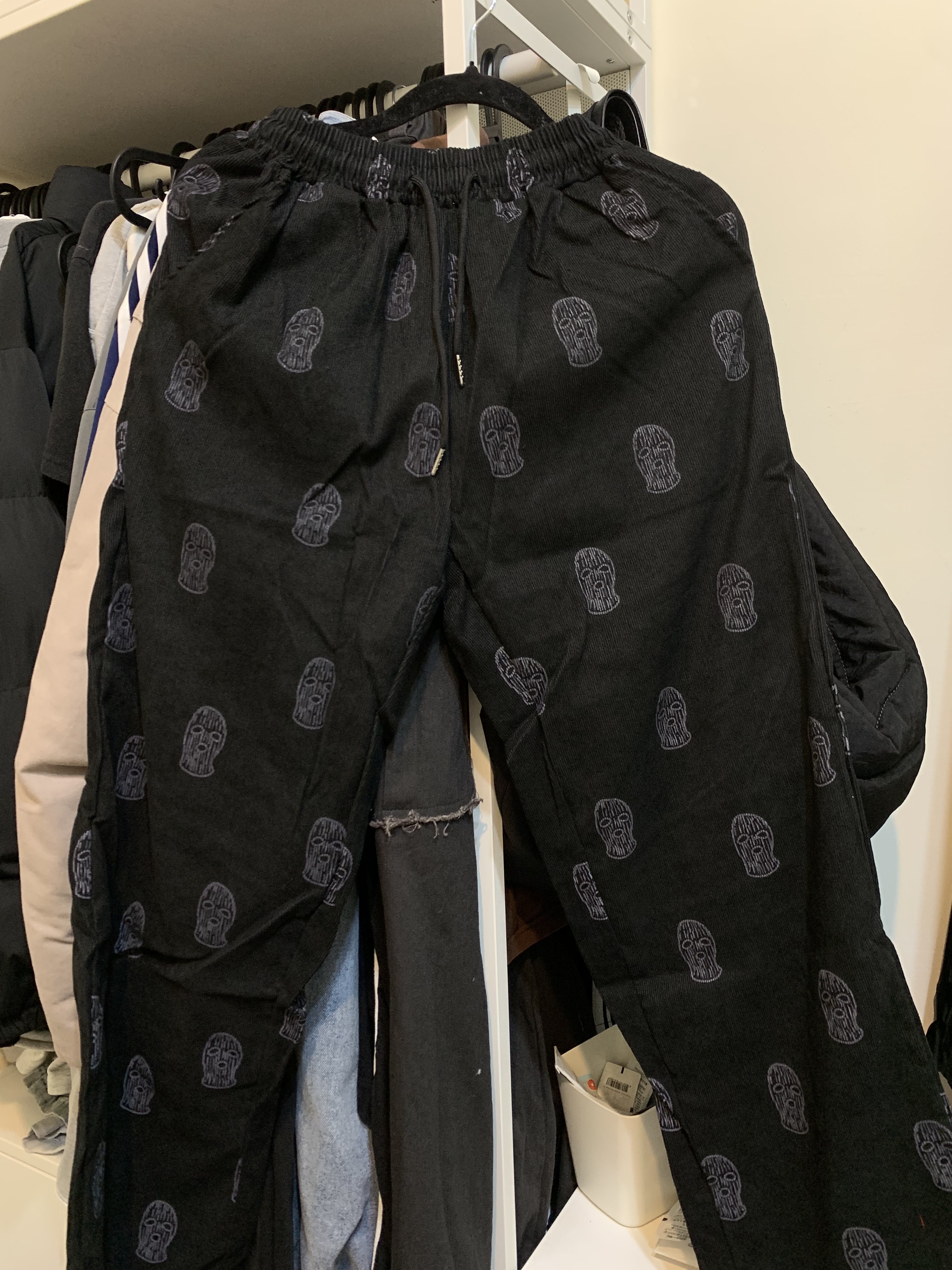 美式 頭套 直筒 條紋肌理 長褲