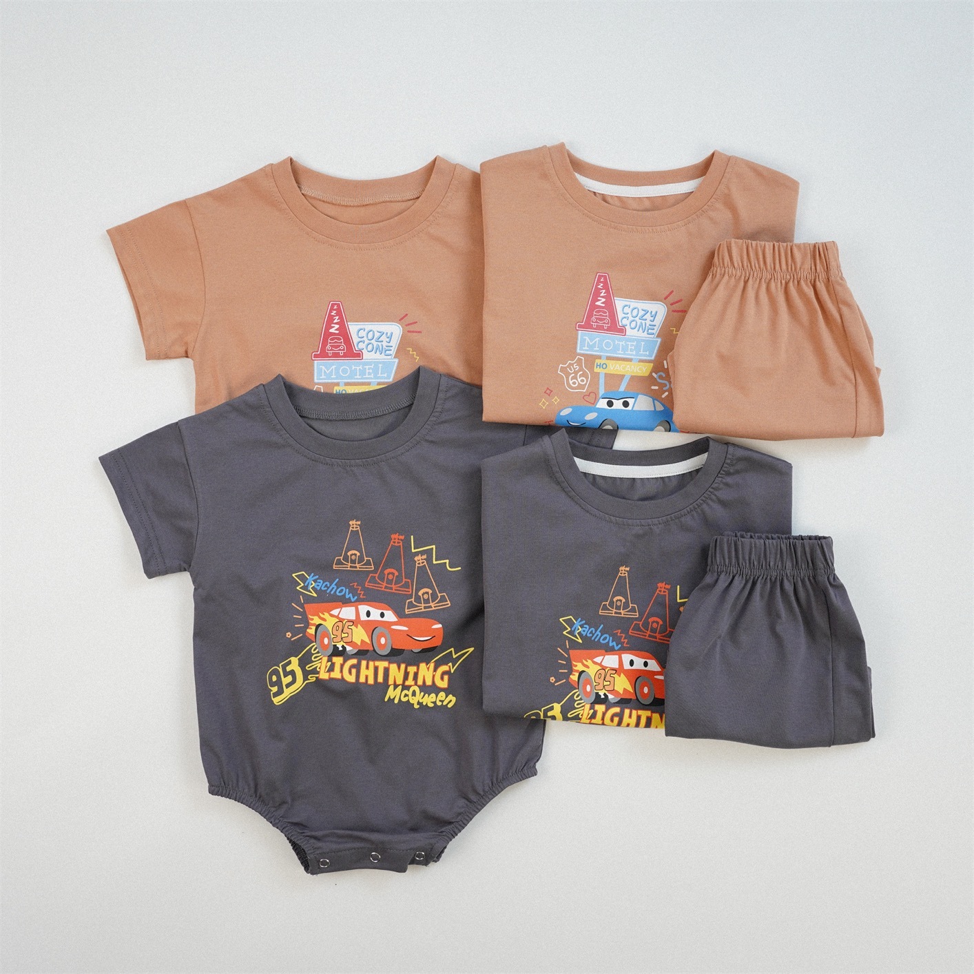 Mc Queen短袖套裝/包屁衣