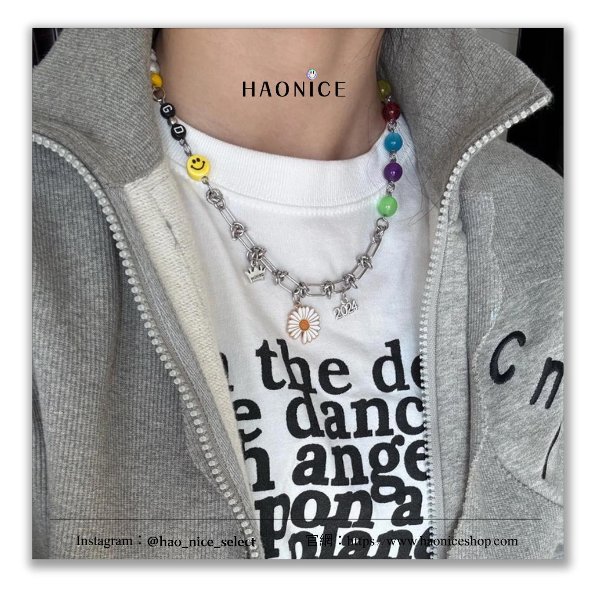 【HAO NICE】GD 100%韓國正品🇰🇷 PEACEMINUSONE權志龍GD同款🔥經典小雛菊🌼粉色小王子👑串珠手鍊 項鍊