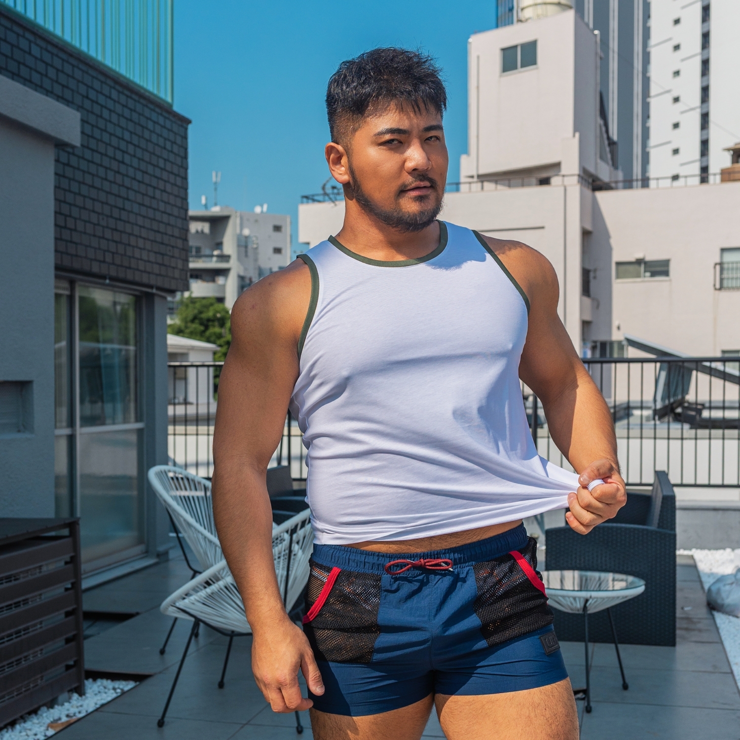 2025全新系列 - UP For Fun Surf 網透沙灘短褲 海軍藍