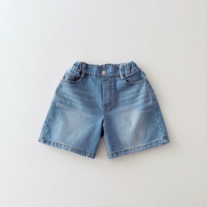 擦色牛仔五分褲