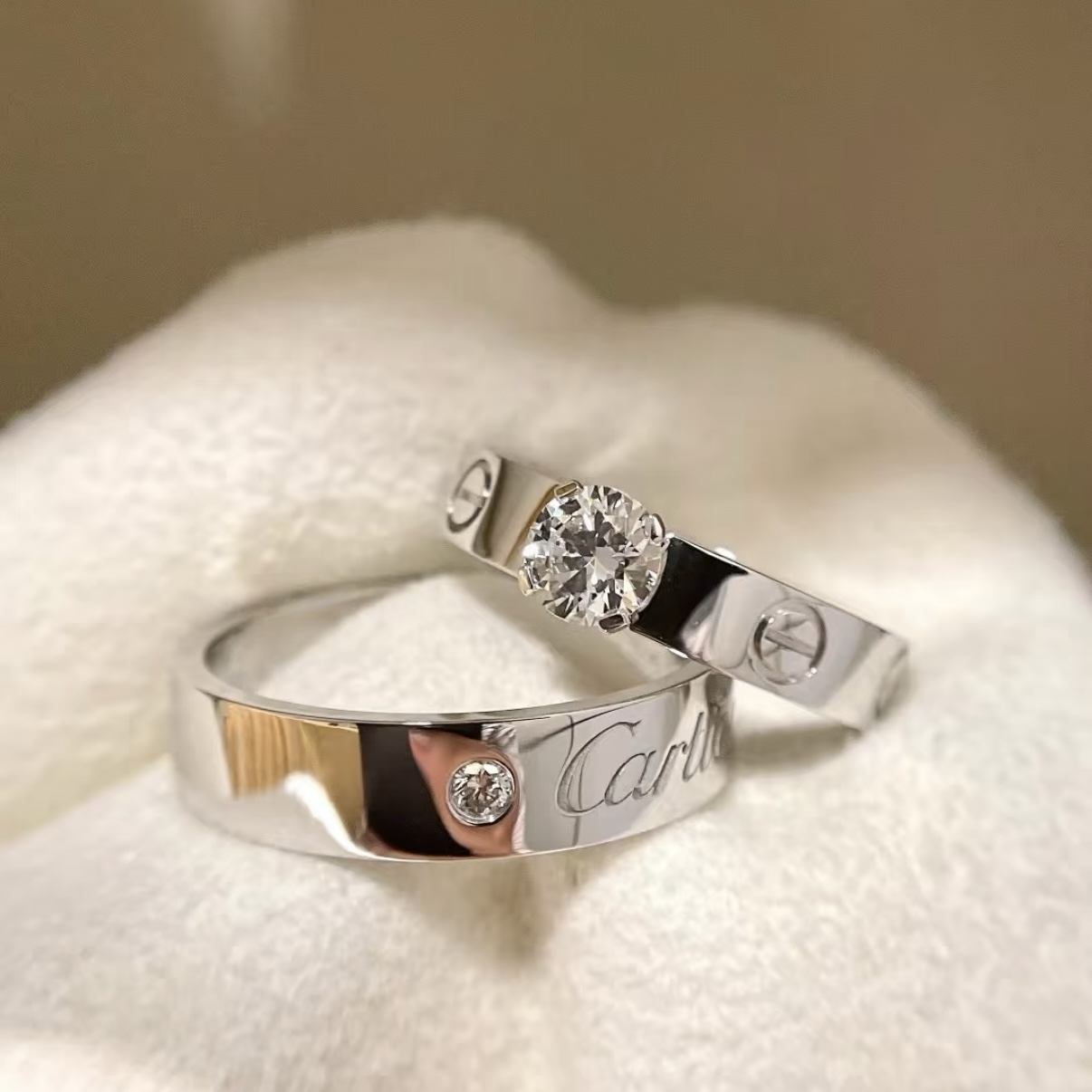 18k ct’love經典鑽釘水鑽戒’高奢定製戒