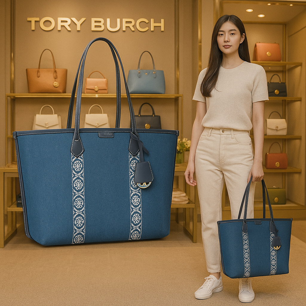 【預購】Tory Burch Triple-Compartment Denim G052006 tote包包