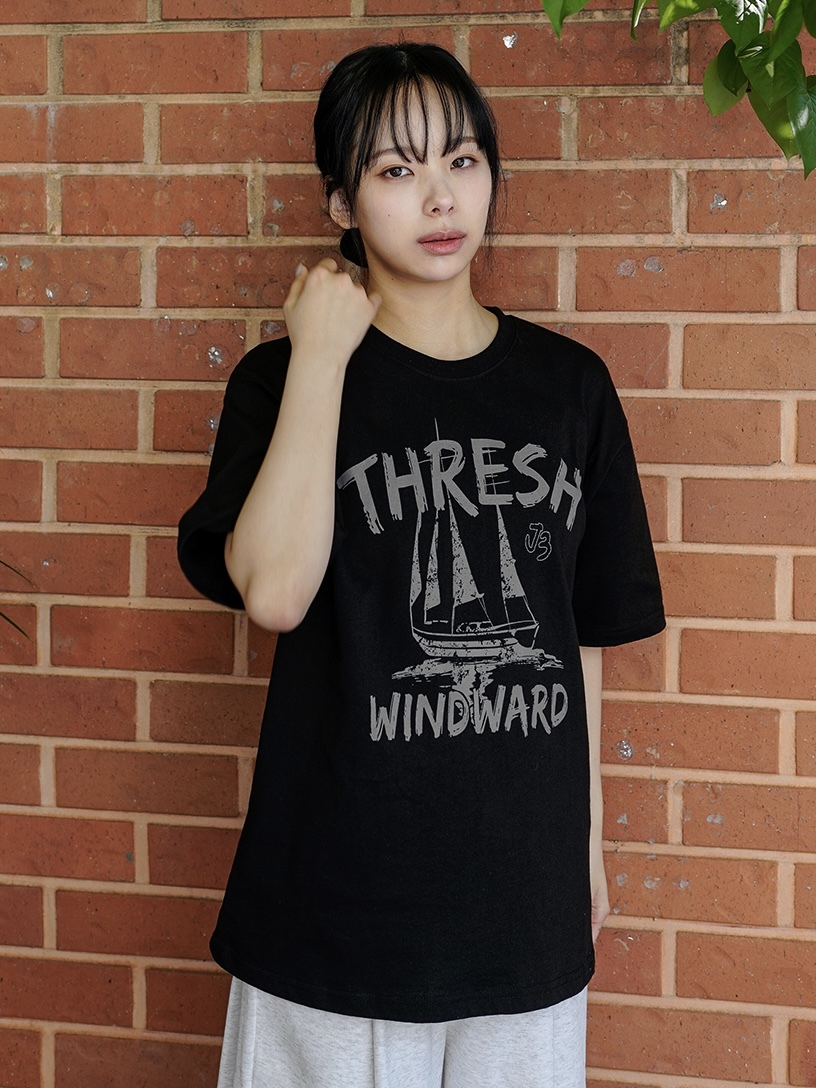 <預購> 韓國JEMUT THRESH x WINDWARD復古感高磅純棉短T