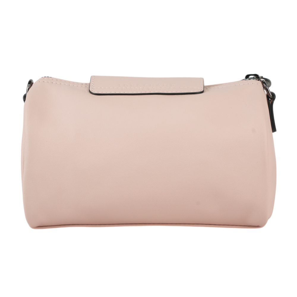 【LONGCHAMP】Le Pliage Xtra XS 小牛皮圓筒斜背包(裸粉色) 10255 987 542