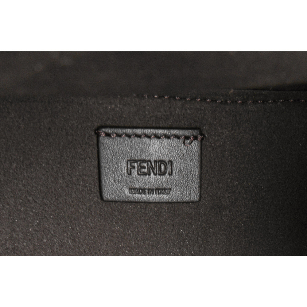 【FENDI】Origami 牛仔緹花可折疊迷你水桶包/托特包(鴿灰色)8BS083 AUPX F1SNP