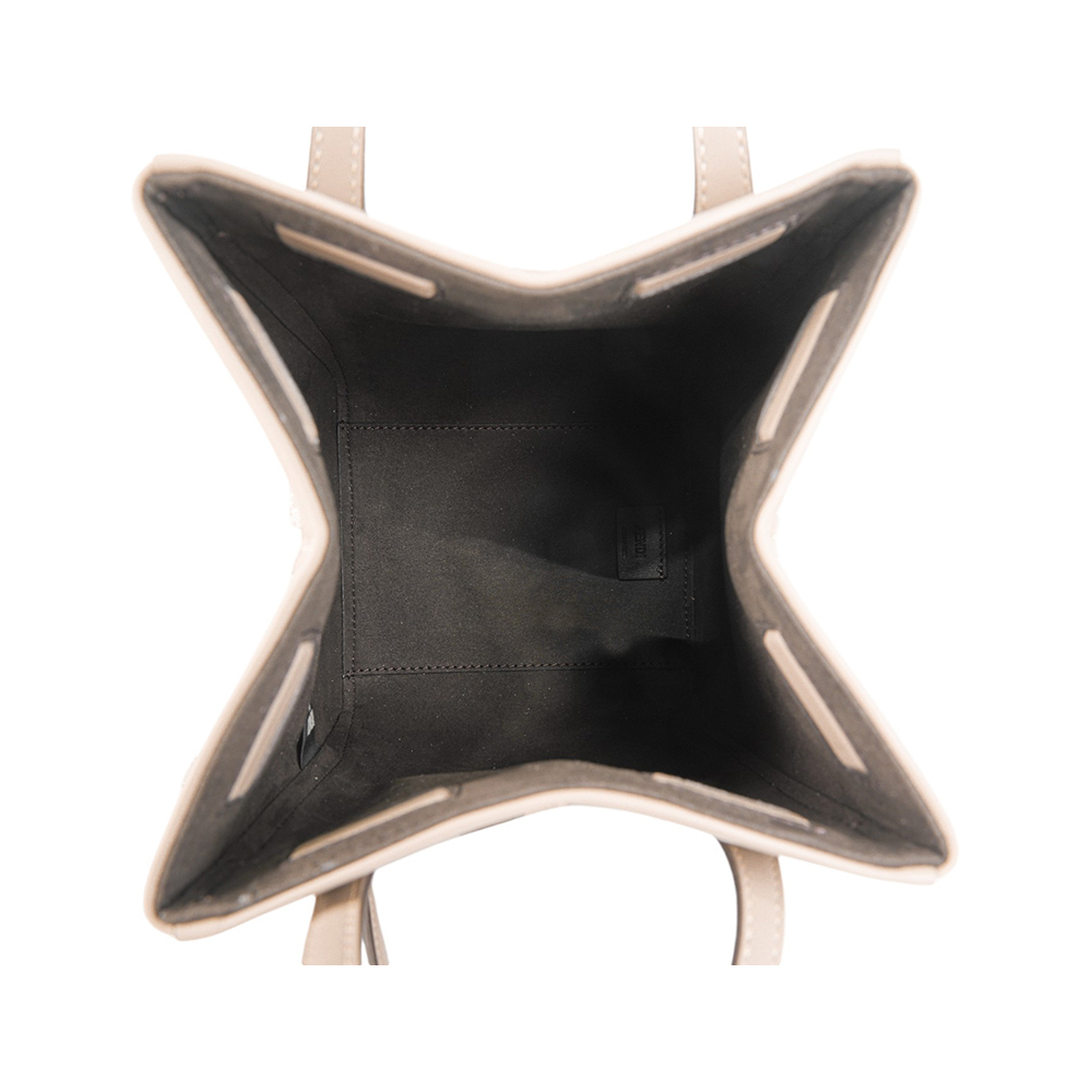 【FENDI】Origami 牛仔緹花可折疊迷你水桶包/托特包(鴿灰色)8BS083 AUPX F1SNP