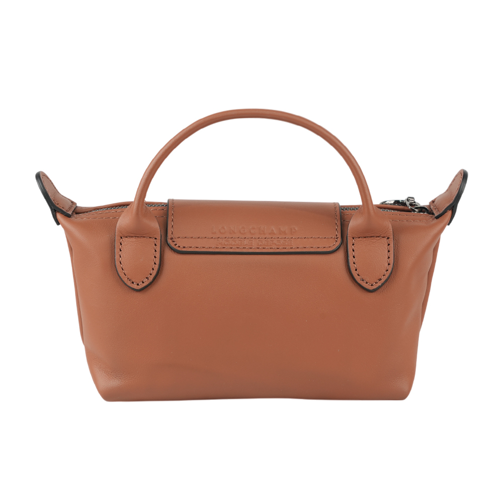 【LONGCHAMP】Le Pliage Xtra XS 小牛皮迷你二用包(白蘭地酒色) 34205 987 504