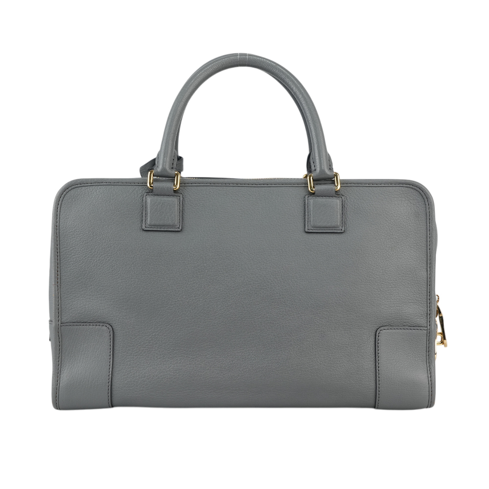 【LOEWE】Amazona 山羊皮大款手提包(灰藍色) 051201