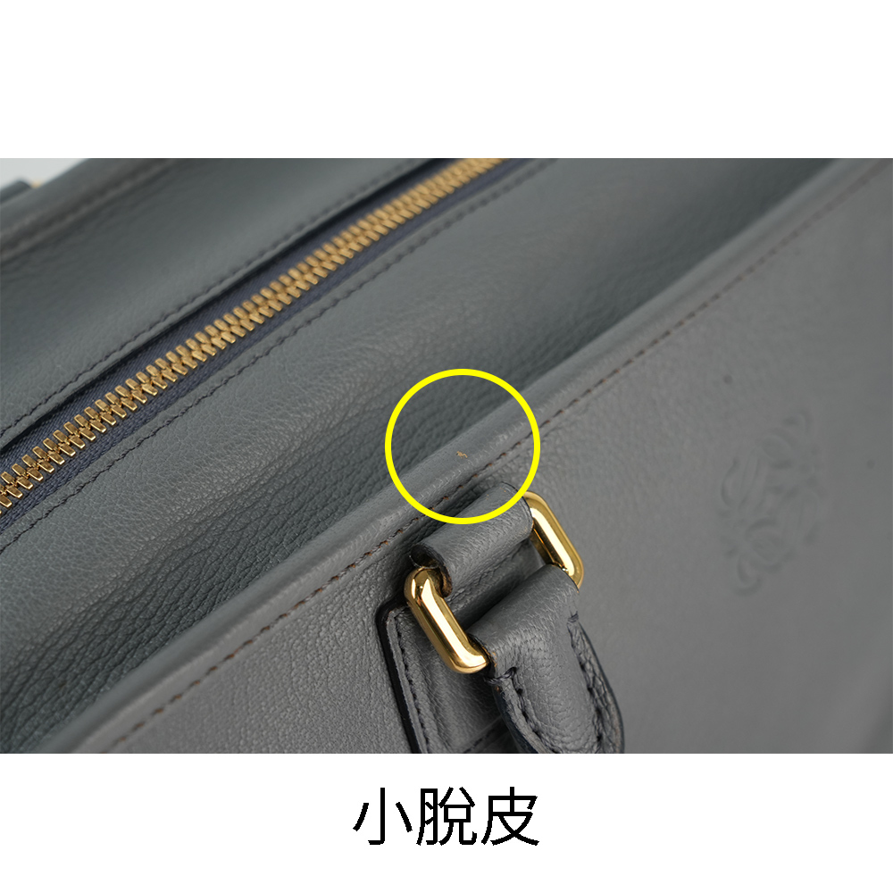 【LOEWE】Amazona 山羊皮大款手提包(灰藍色) 051201