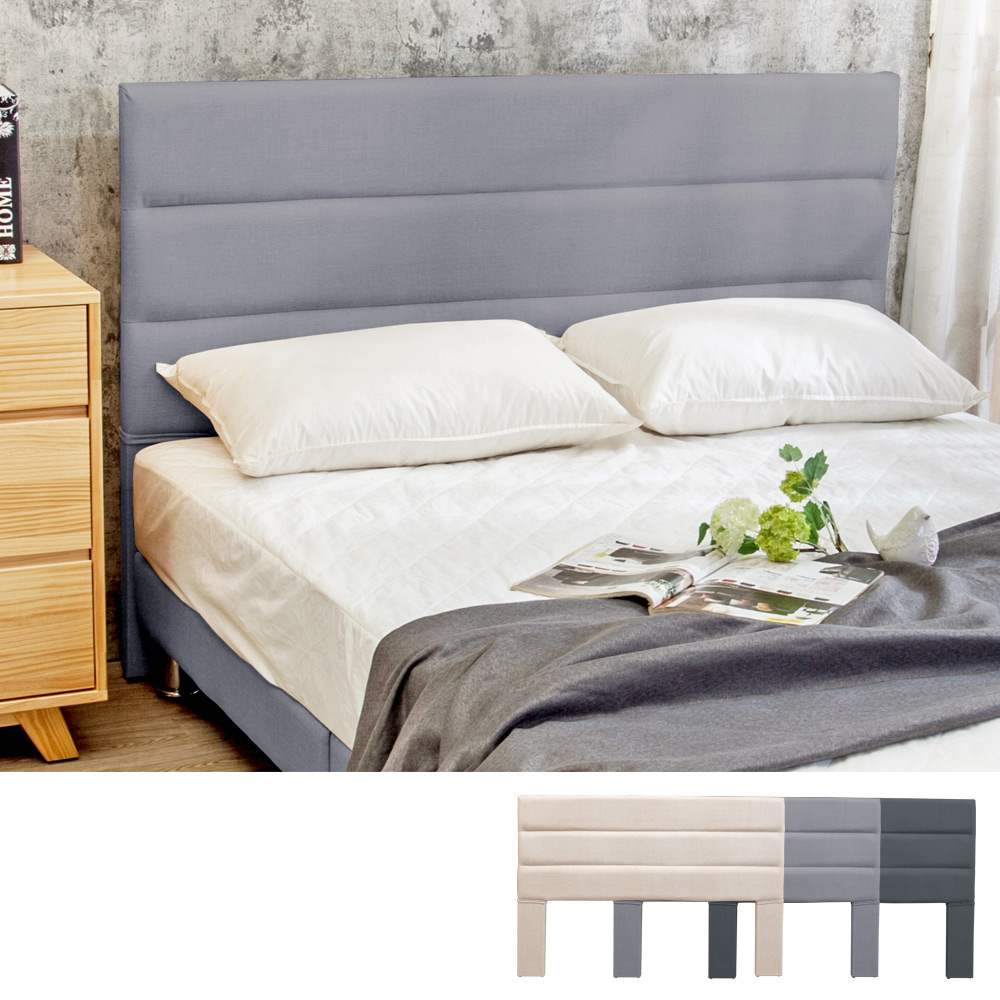 洛菲6尺貓抓皮加大雙人床頭片(三色可選)