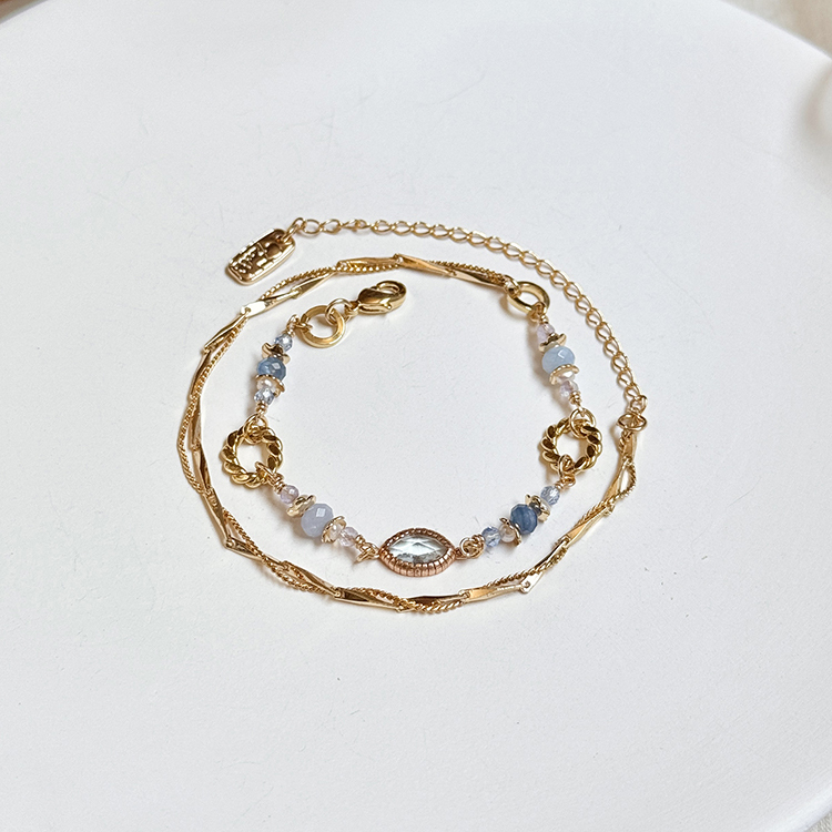 生日花 • 肆月貳參 • 風鈴草 – 托帕石 – 手鍊