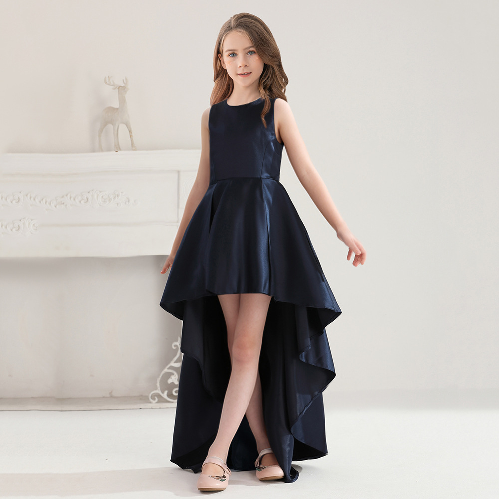 青少女前短後長表演禮服裙