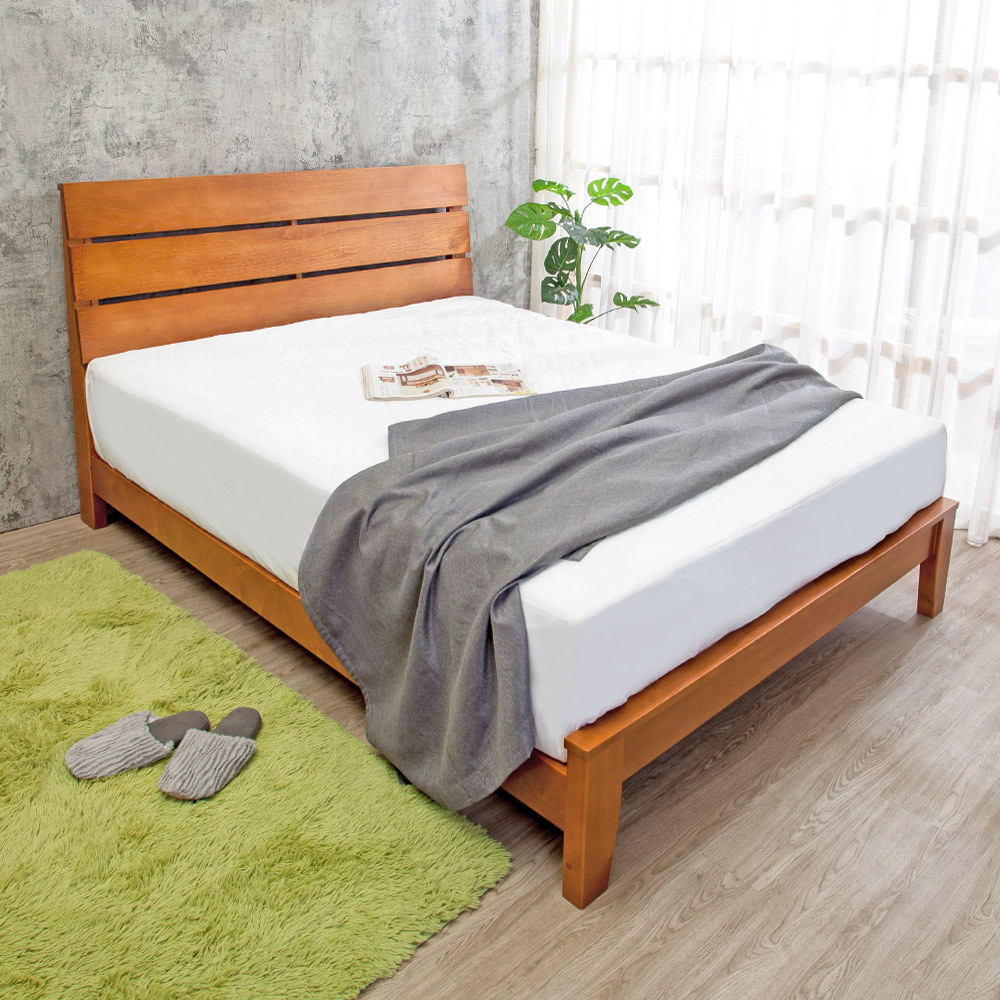 萊恩5尺雙人全實木床架(不含床墊)