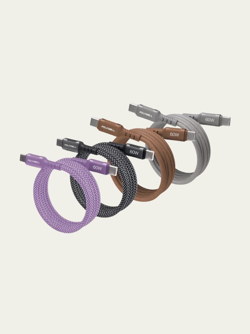 【 POLYWELL 寶利威爾 】磁吸收納PD快充線 C To C 、 C To L 鋁合金 編織線