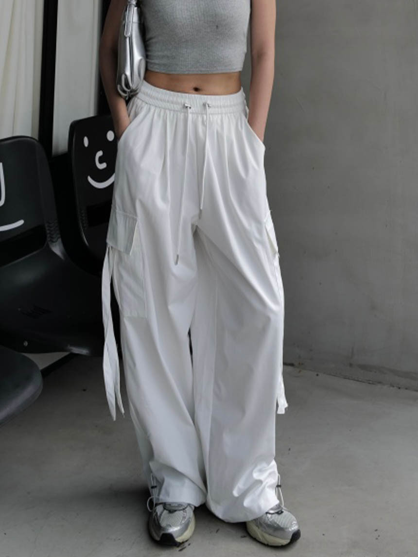 美式鬚鬚工裝休閒寬褲*3色